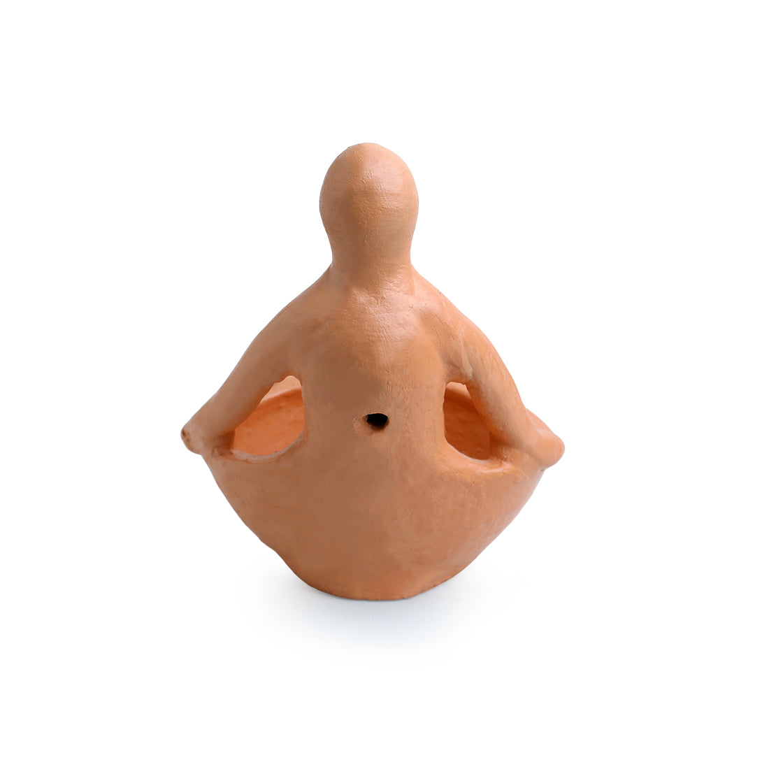 EXCLUSIVELANE 'Spirit of Earth' Handmade & Handpainted Terracotta Planter Pot (6 Inch) - view 4