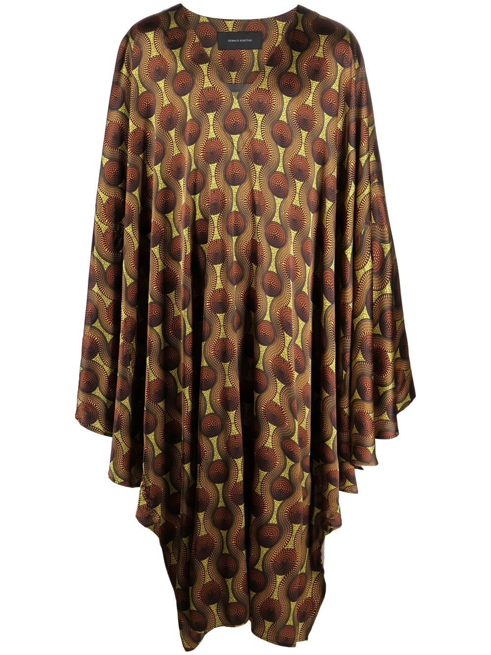 Ozwald Boateng Printed silk kaftan – Silk 95%, Elastane 5%