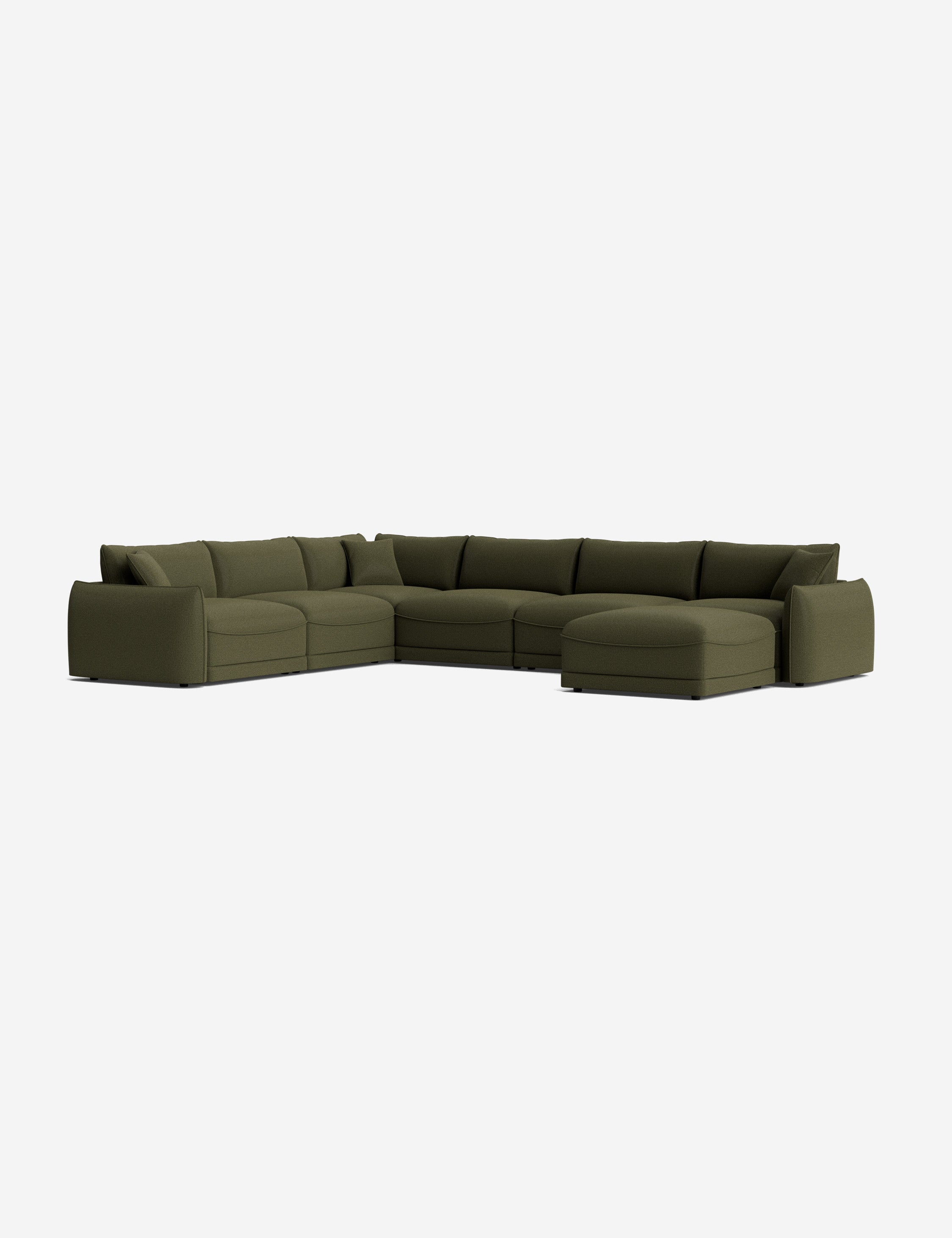 Lulu and Georgia Balmer Modular Corner Sectional Sofa With Ottoman - view 29