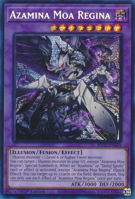 Yu-Gi-Oh! Azamina Moa Regina - MP25-EN105 - Prismatic Secret Rare - 1st Edition