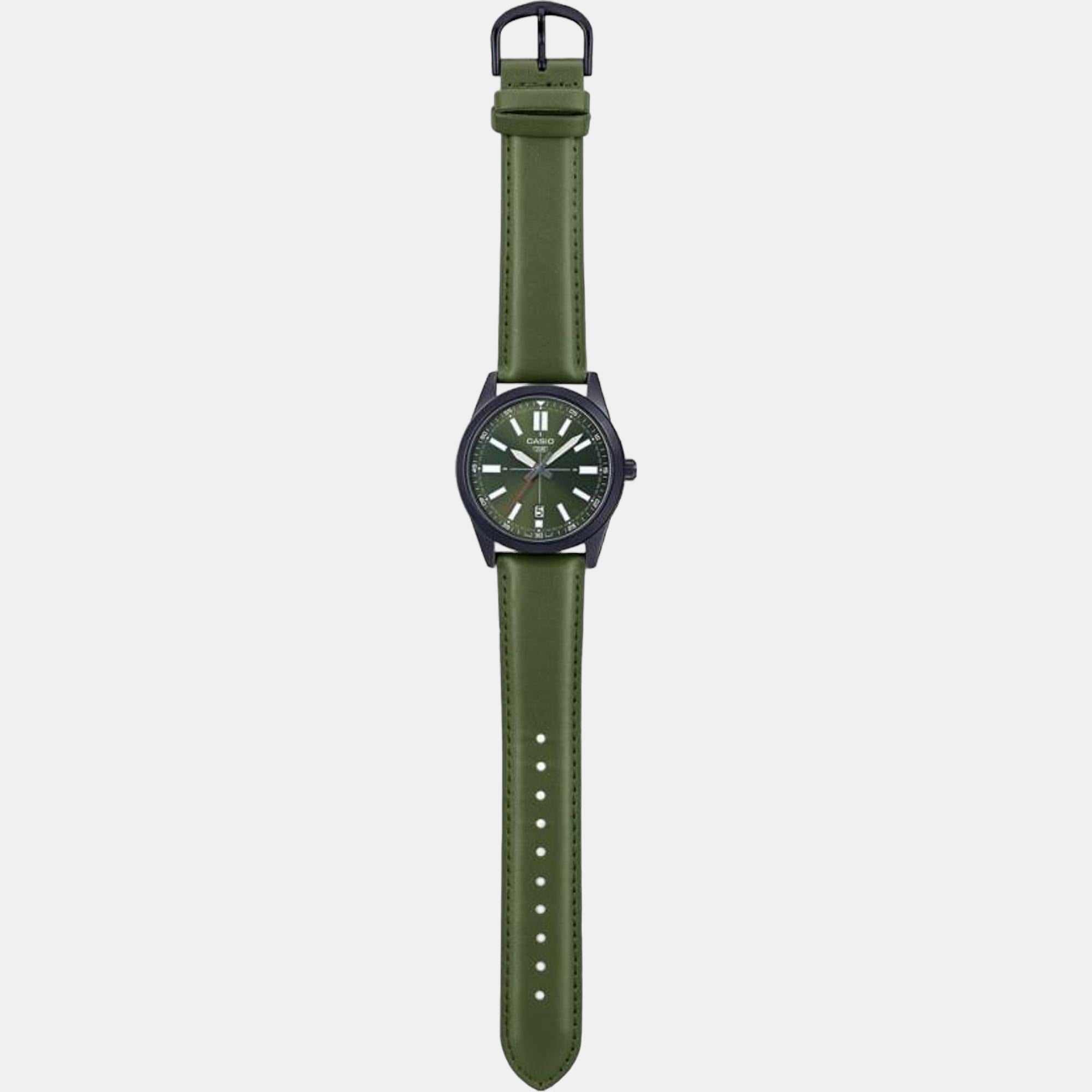 Casio Enticer Men Quartz Green Dial Analog Leather Watch A1945 - view 5
