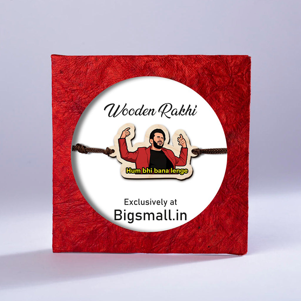 Bigsmall_cc Hum Bhi Bana Lenge Wooden Rakhi - view 4