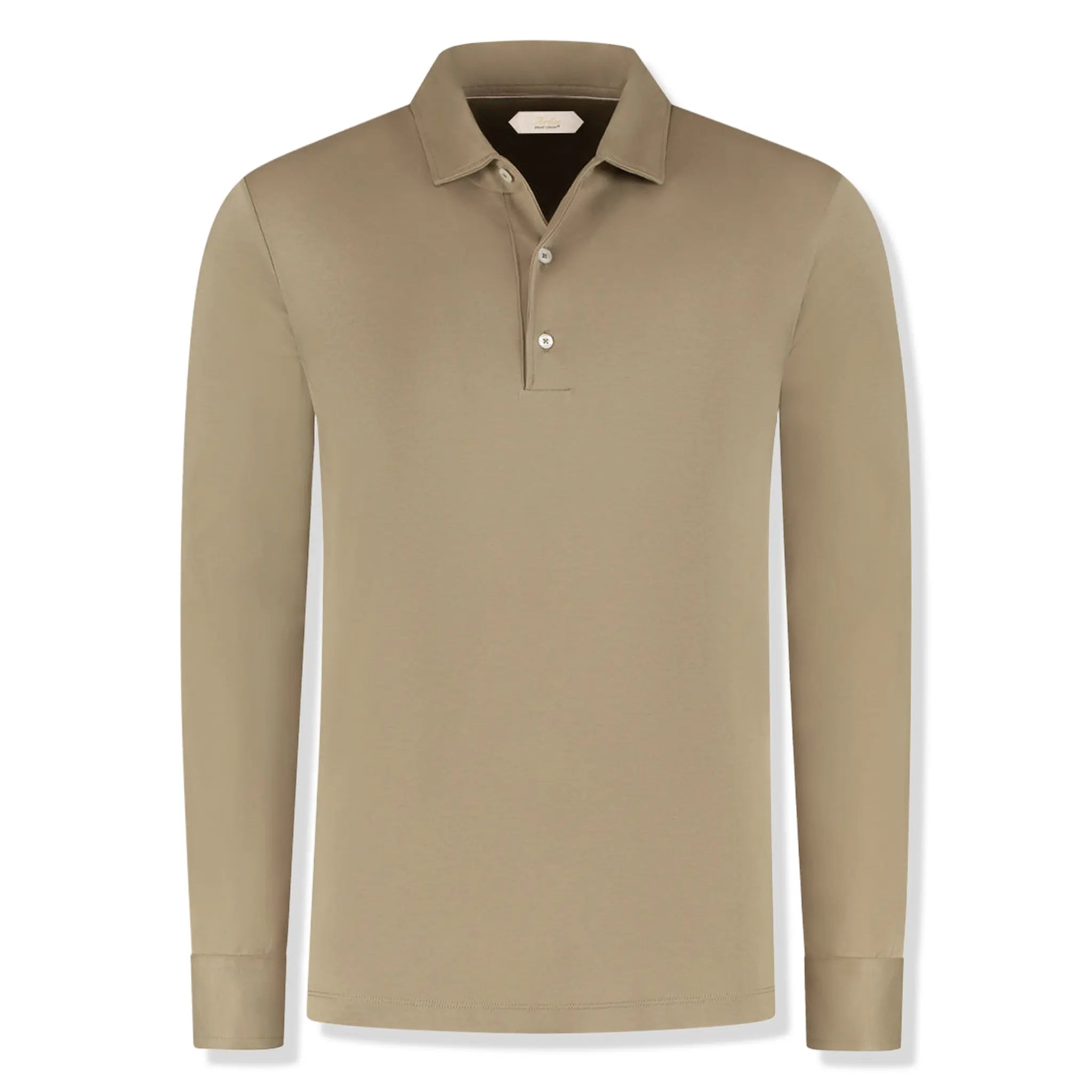 Aurélien Aur1 L/S Dark Taupe Polo Shirt