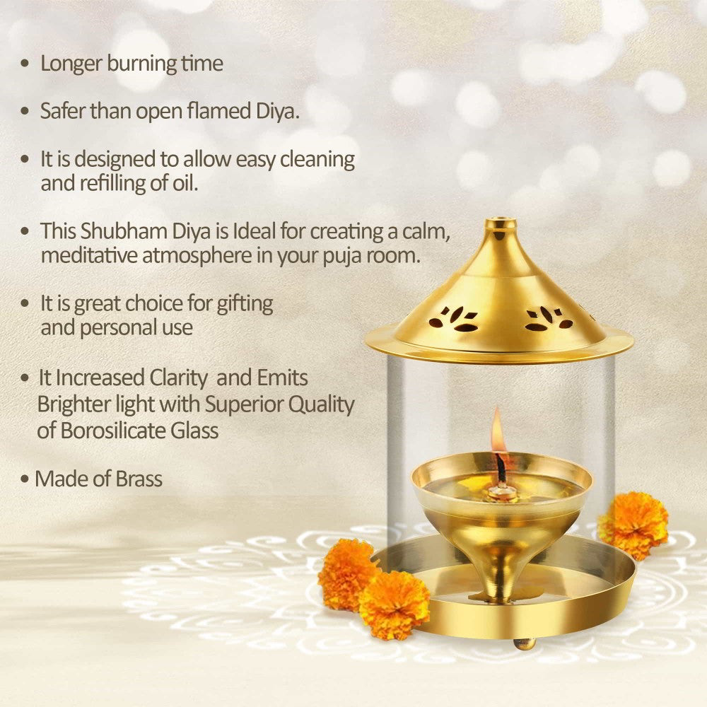 Shubham Diya (Treo by Milton) – Gold - view 3