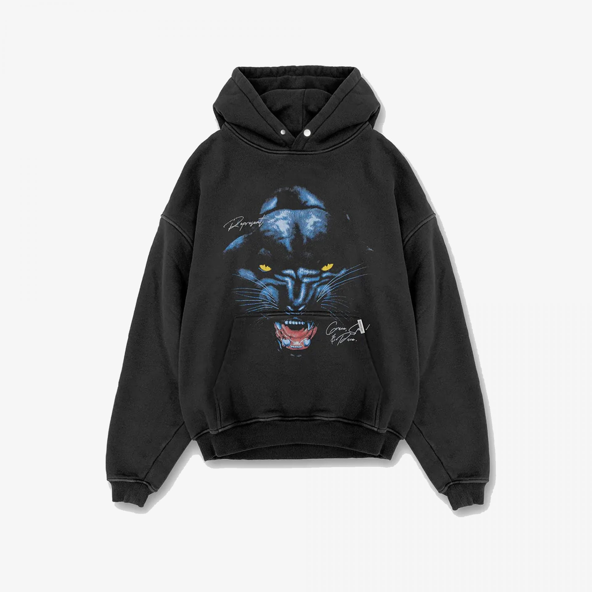 Represent | JAGUAR HOODIE { BLACK - view 2