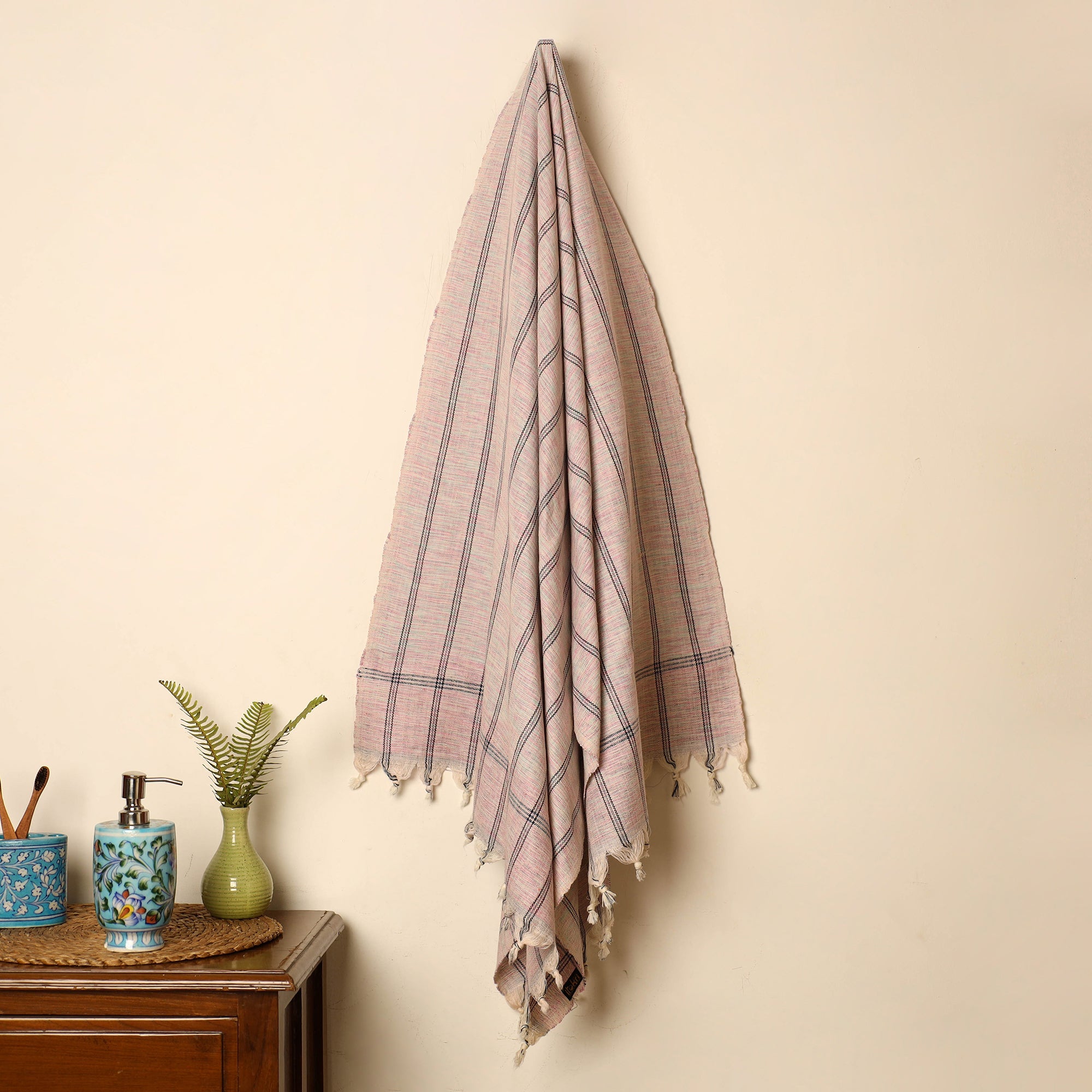 GWALIOR HANDLOOMS Brown - Handloom Fine Cotton Gamcha Bath Towel 17