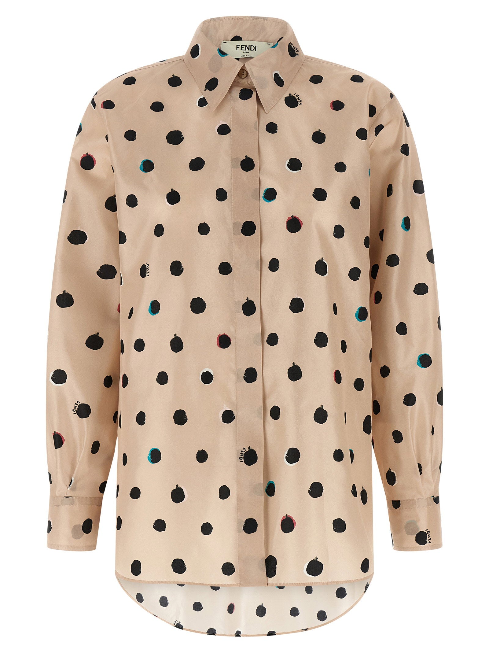 Fendi Falena Dots Shirt – 100% silk