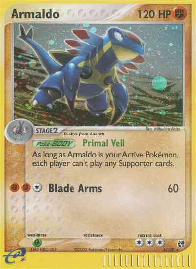 Rare holo ex2-1 – Pokémon Armaldo - 1/100 - Rare Holo [ex2-1] [Reverse Holo]
