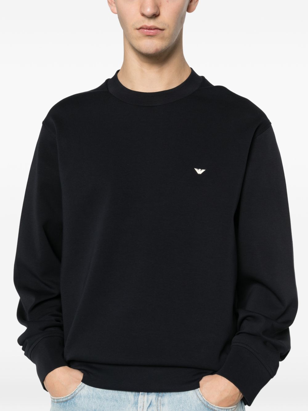Emporio Armani Cotton crewneck sweatshirt - view 2