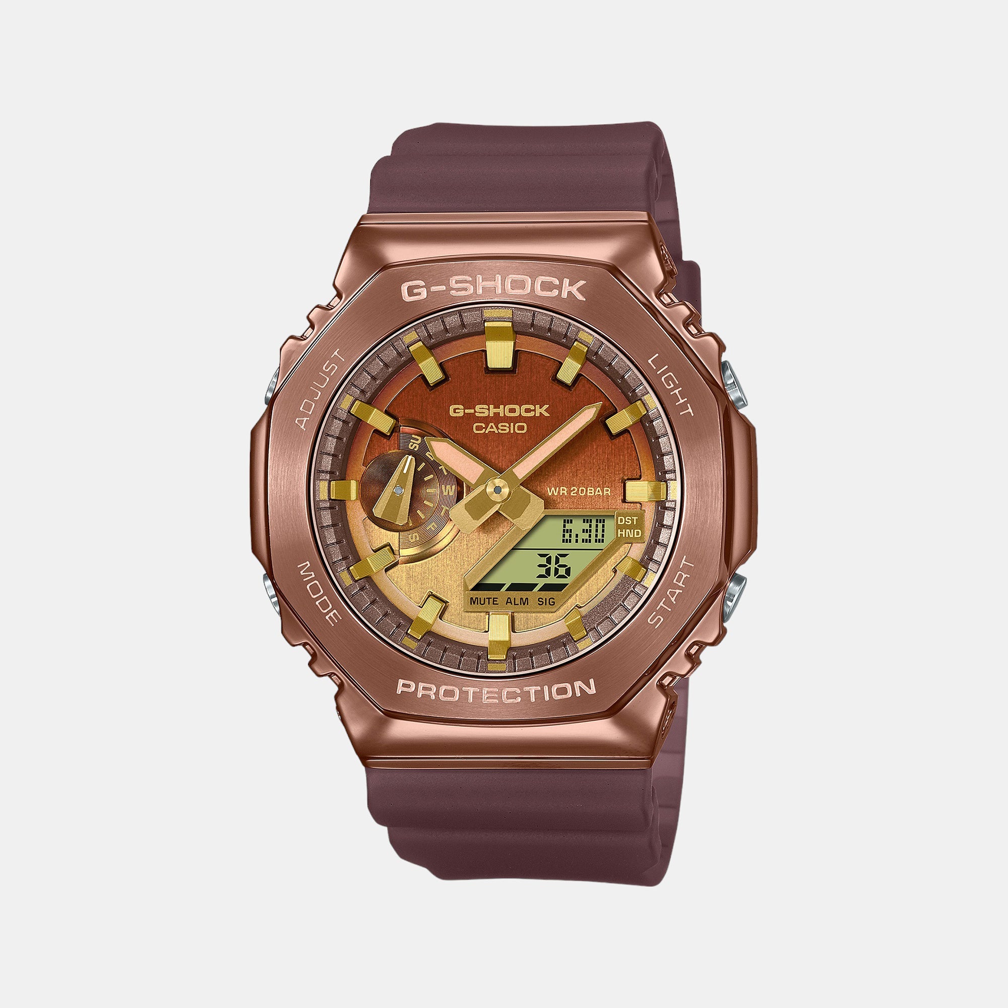 Casio G-Shock Men Quartz Brown Dial Analog-Digital Resin Watch G1436