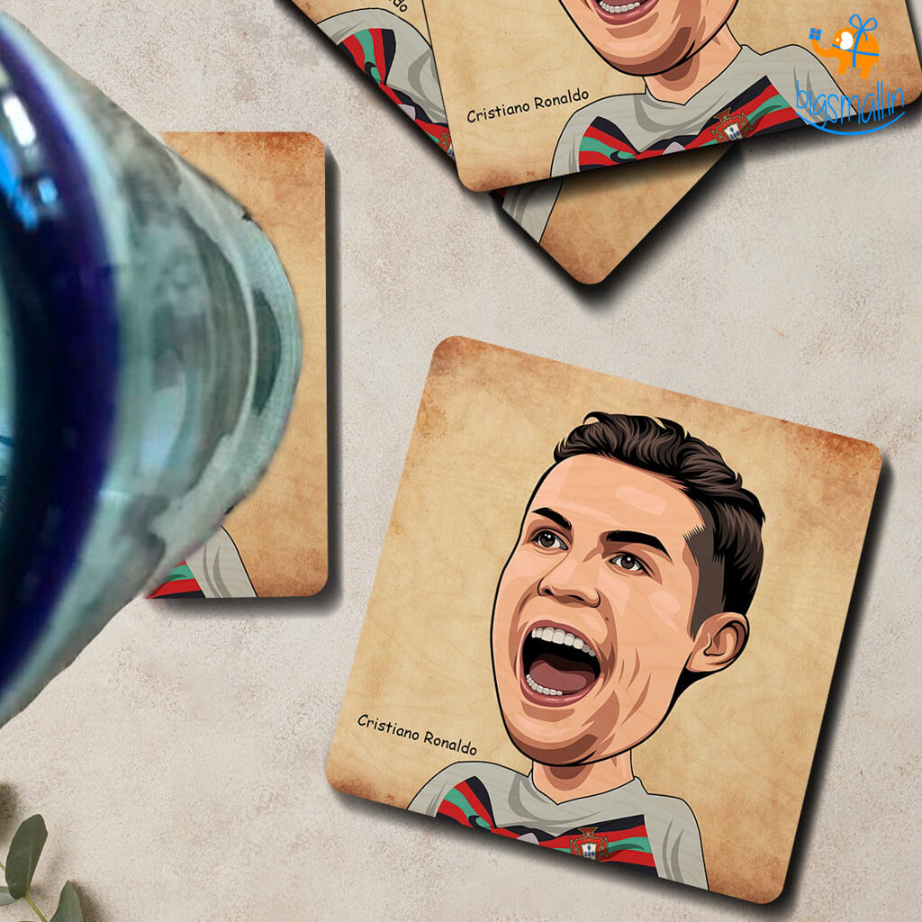 Bigsmall_cc Cristiano Ronaldo Wooden Coasters - view 4