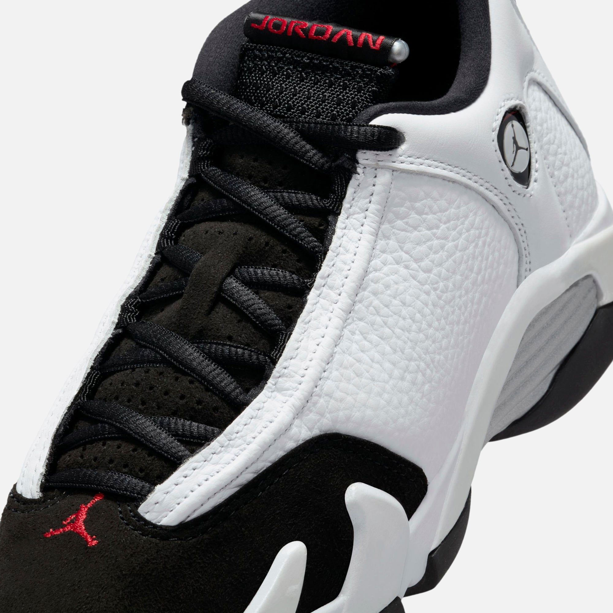 Jordan GS Air Jordan 14 - White / Black / Varsity Red / Metallic Silver - view 6