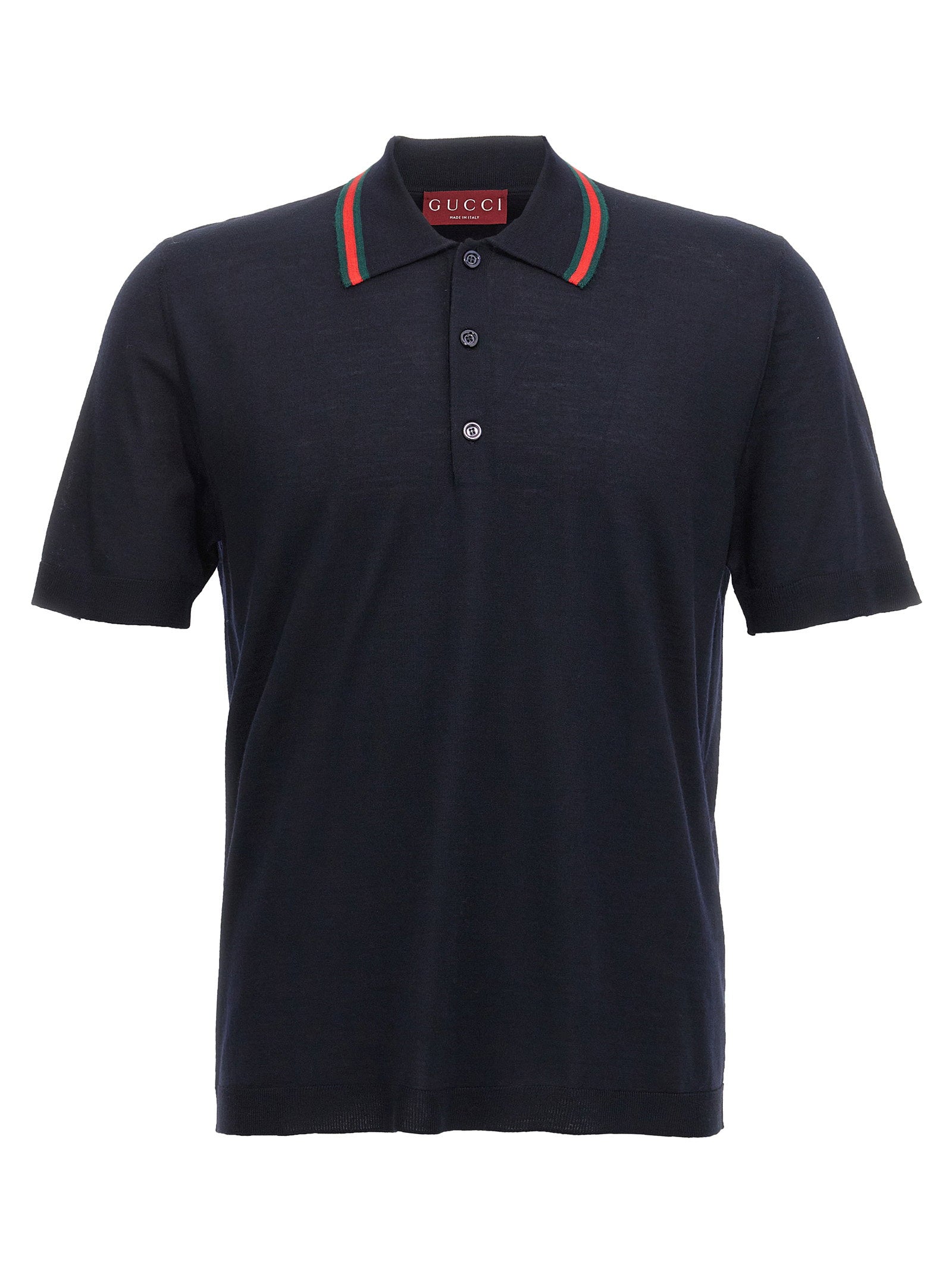 Gucci Web Ribbon Polo Shirt – 100% wool
