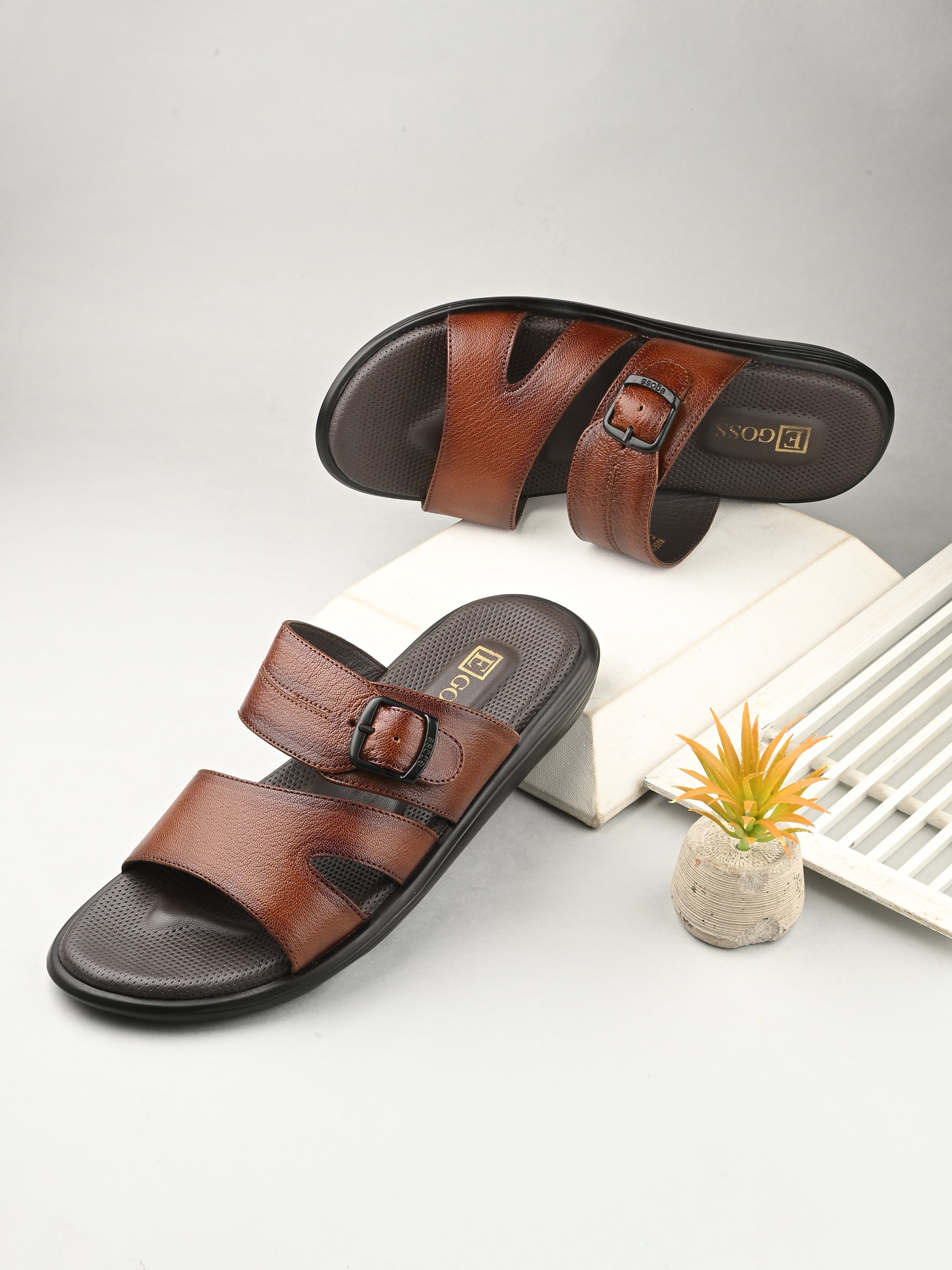 Egoss Shoes Egoss Leather Slippers For Men - view 23
