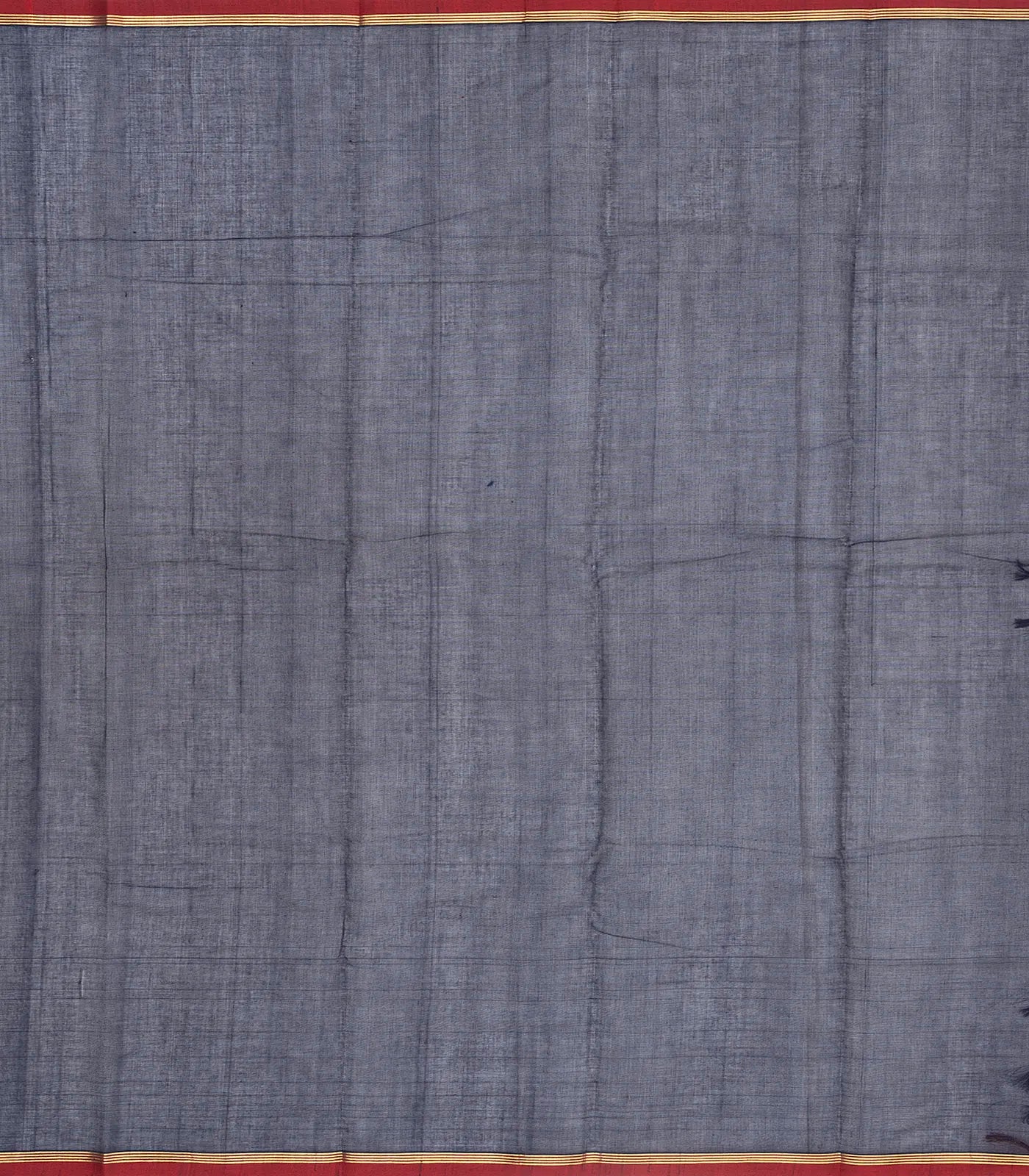 RmKV Navy Blue Handloom Kanchi Cotton Saree With Zari Checks - view 4