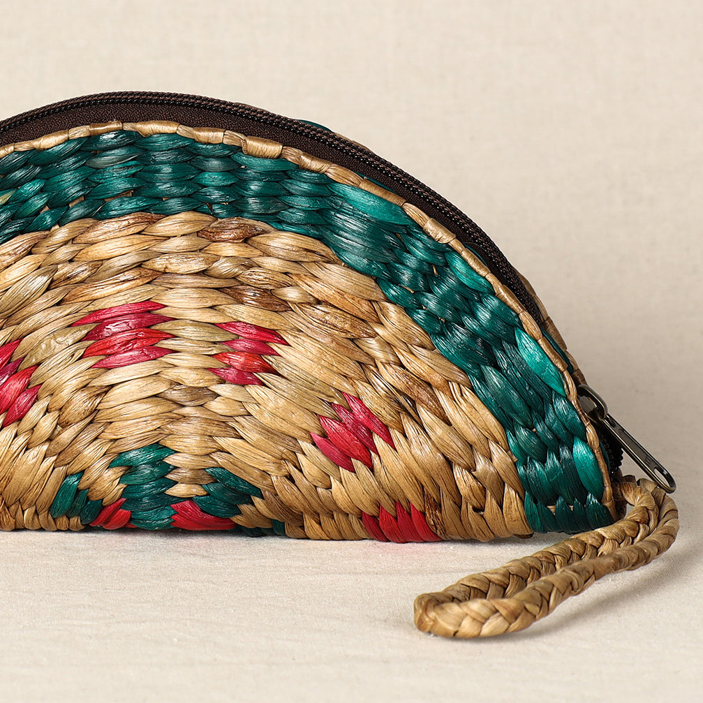ITOKRI CRAFTS INITIATIVE Beige - Handmade Organic Water Hyacinth Hand Purse from Assam - view 2
