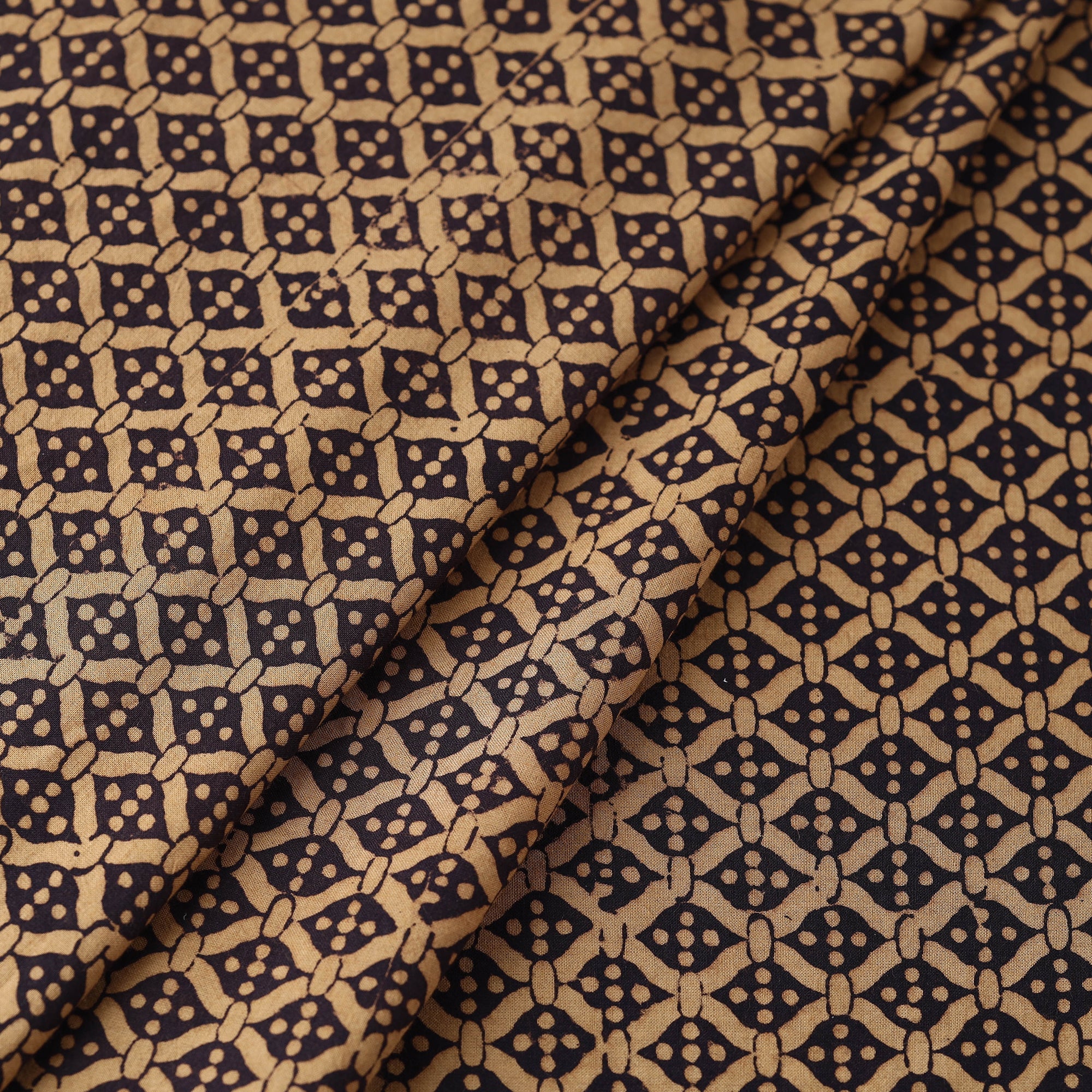 BAGH PRINTS BY UMAR FARUK KHATRI Brown - Hand Block Cotton Bagh Print Fabric 02 - view 2