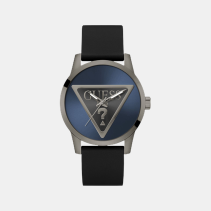 Guess Badge Men Quartz Blue Dial Analog Leather Watch GW0781G5