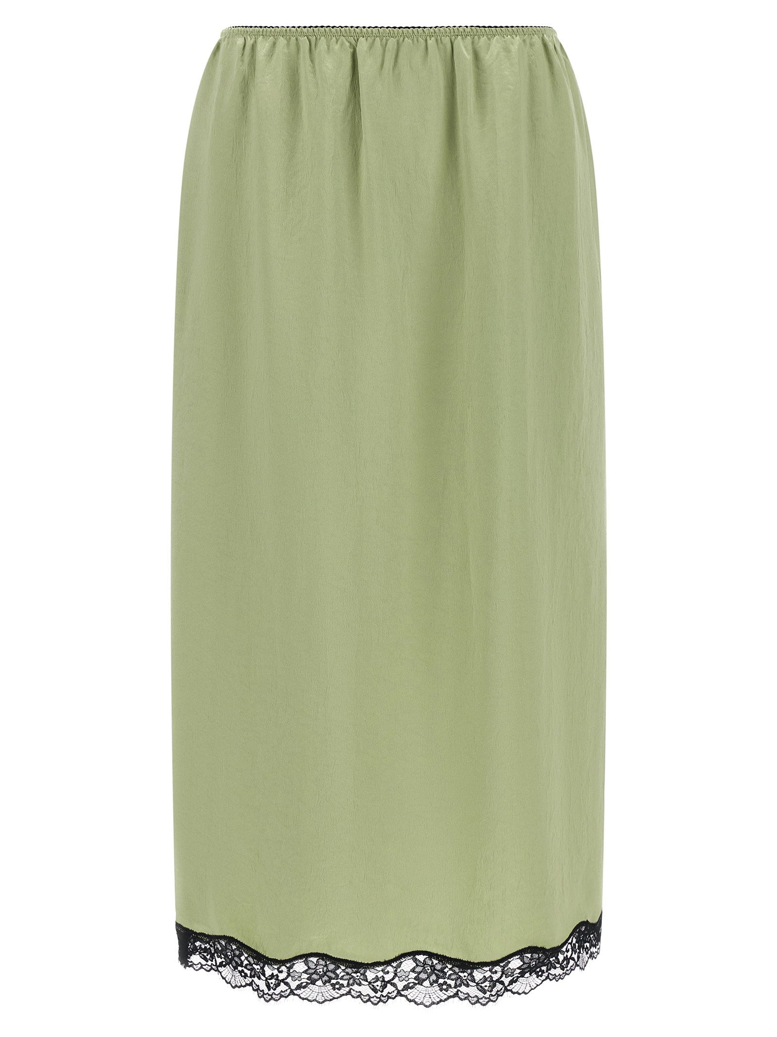 Twin Set Satin Froissé And Lace Skirt – 100% acrylic