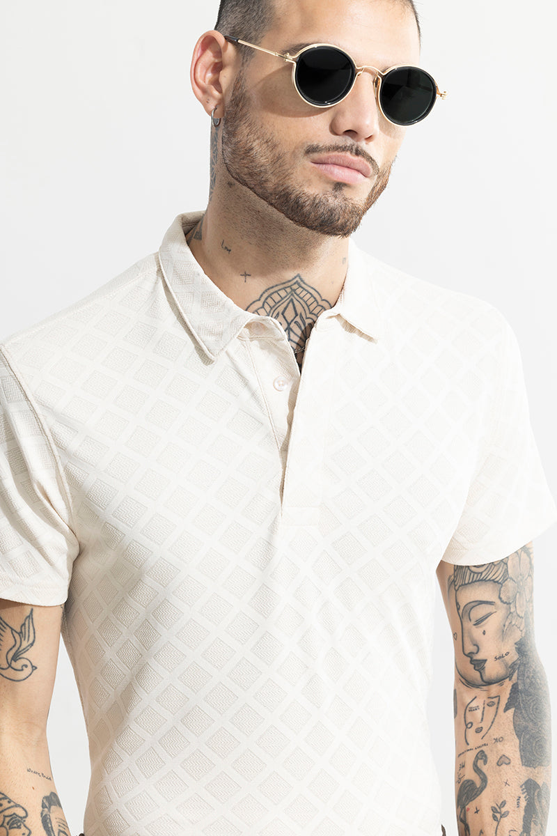 SNITCH Quad Zig Off-White Polo T-Shirt - view 4
