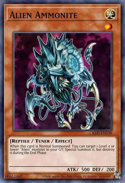 Yu-Gi-Oh! Alien Ammonite - CRMS-EN039 - Rare - 1st Edition