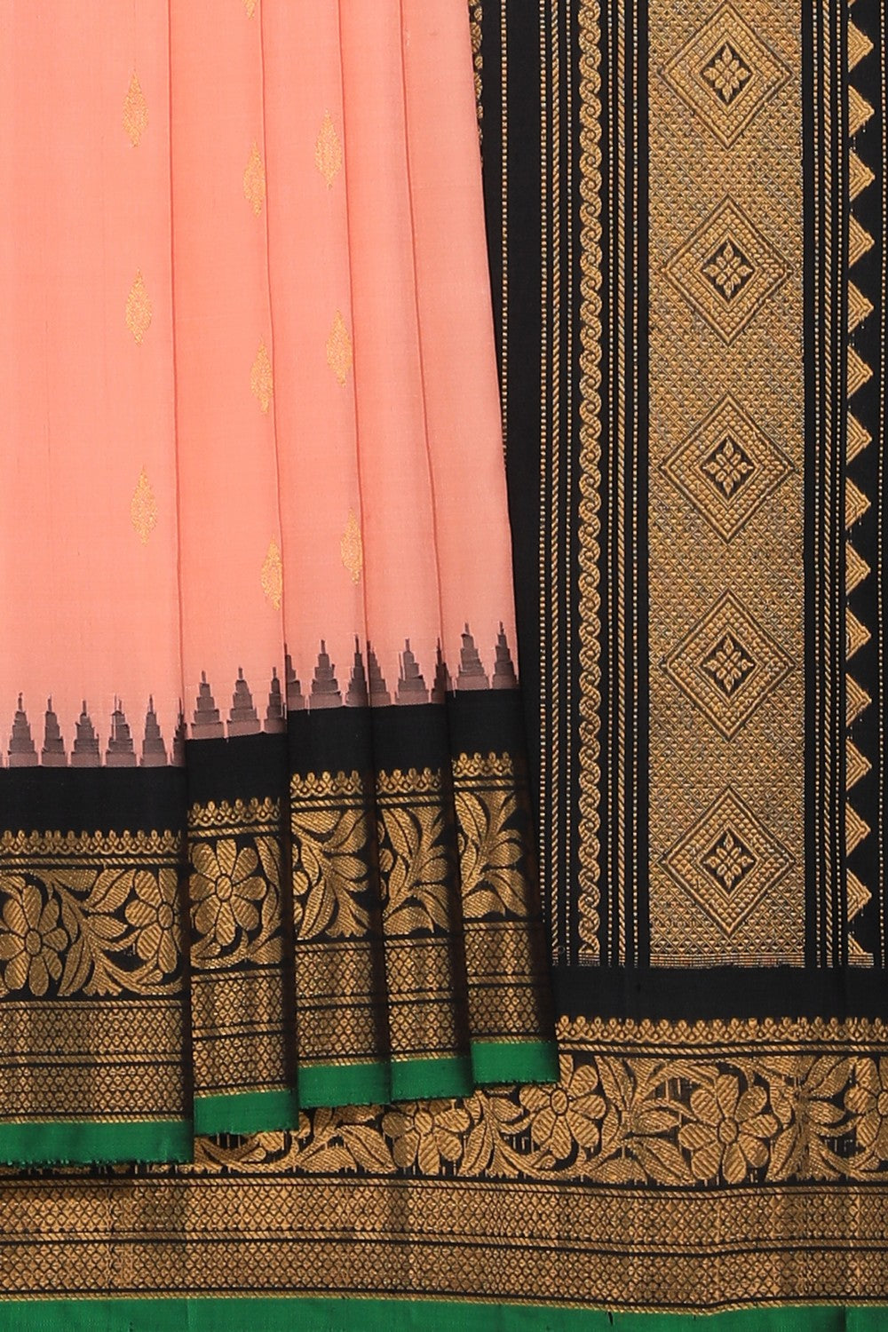 Kalanjali Gadwal Silk Pink Saree – Women's
