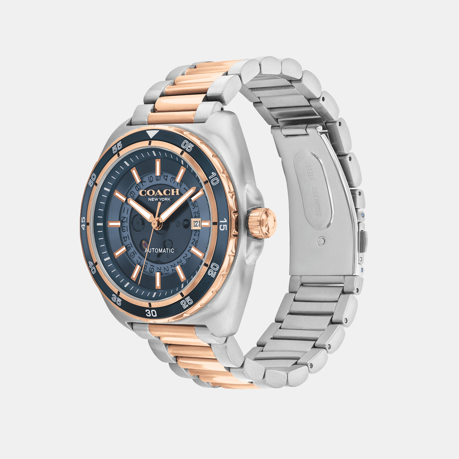 Coach Charter Men Automatic Blue Dial Analog Stainless Steel Watch 14602729 - view 2