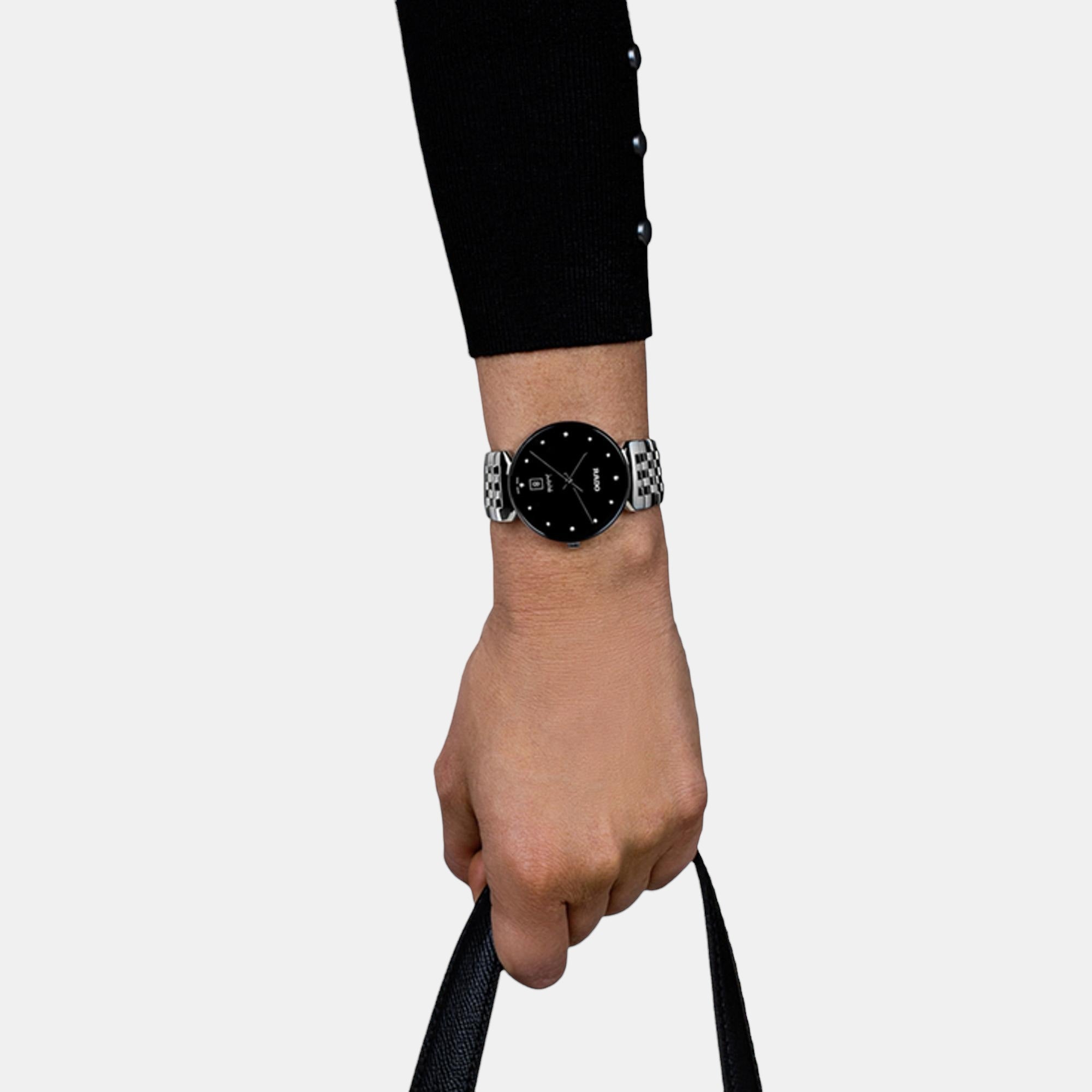 Rado Florence Unisex Quartz Black Dial Analog Stainless Steel Watch R48912733 - view 4