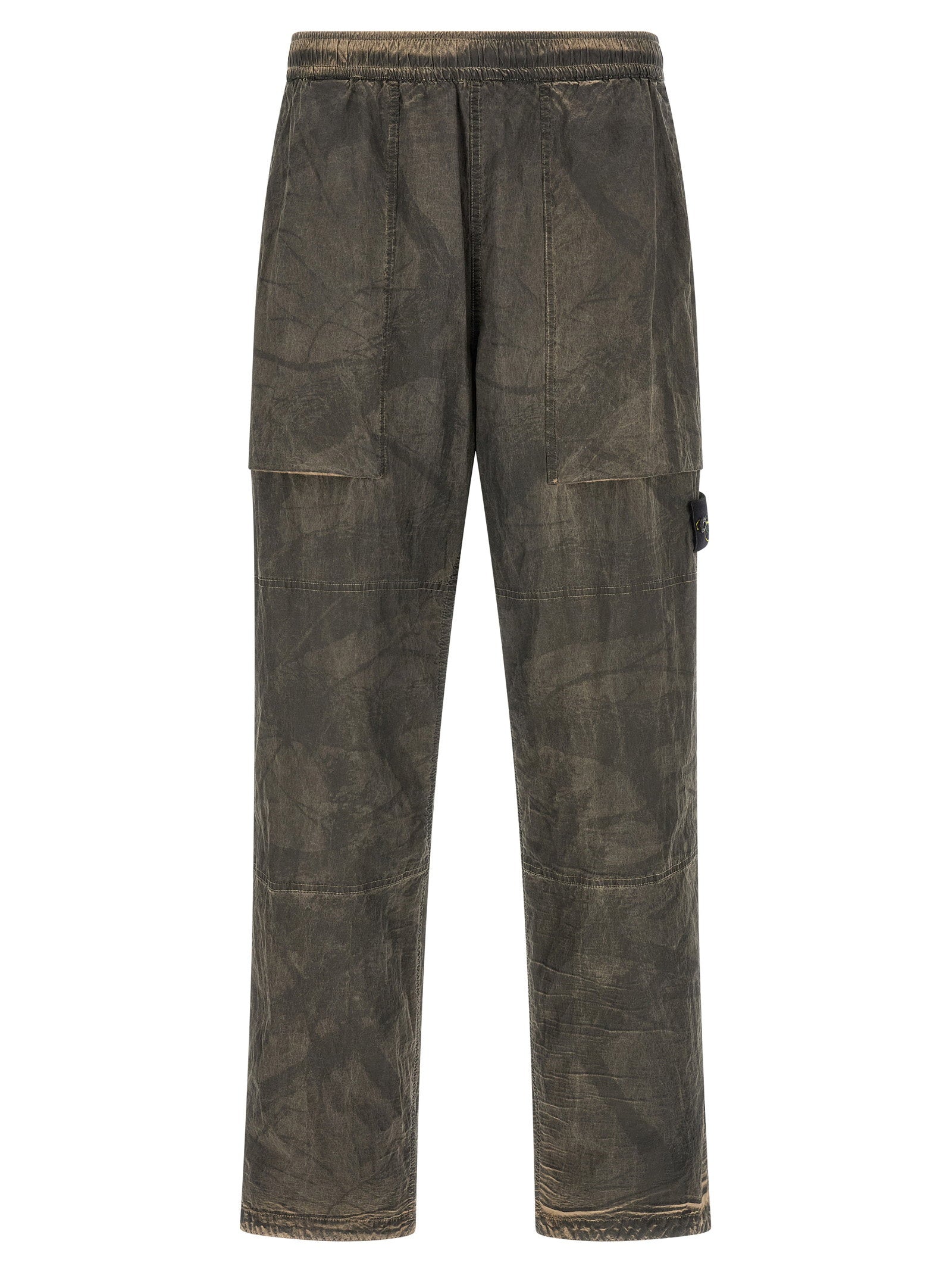 Stone Island Printed Pants With Logo Badge – 100% polyamide