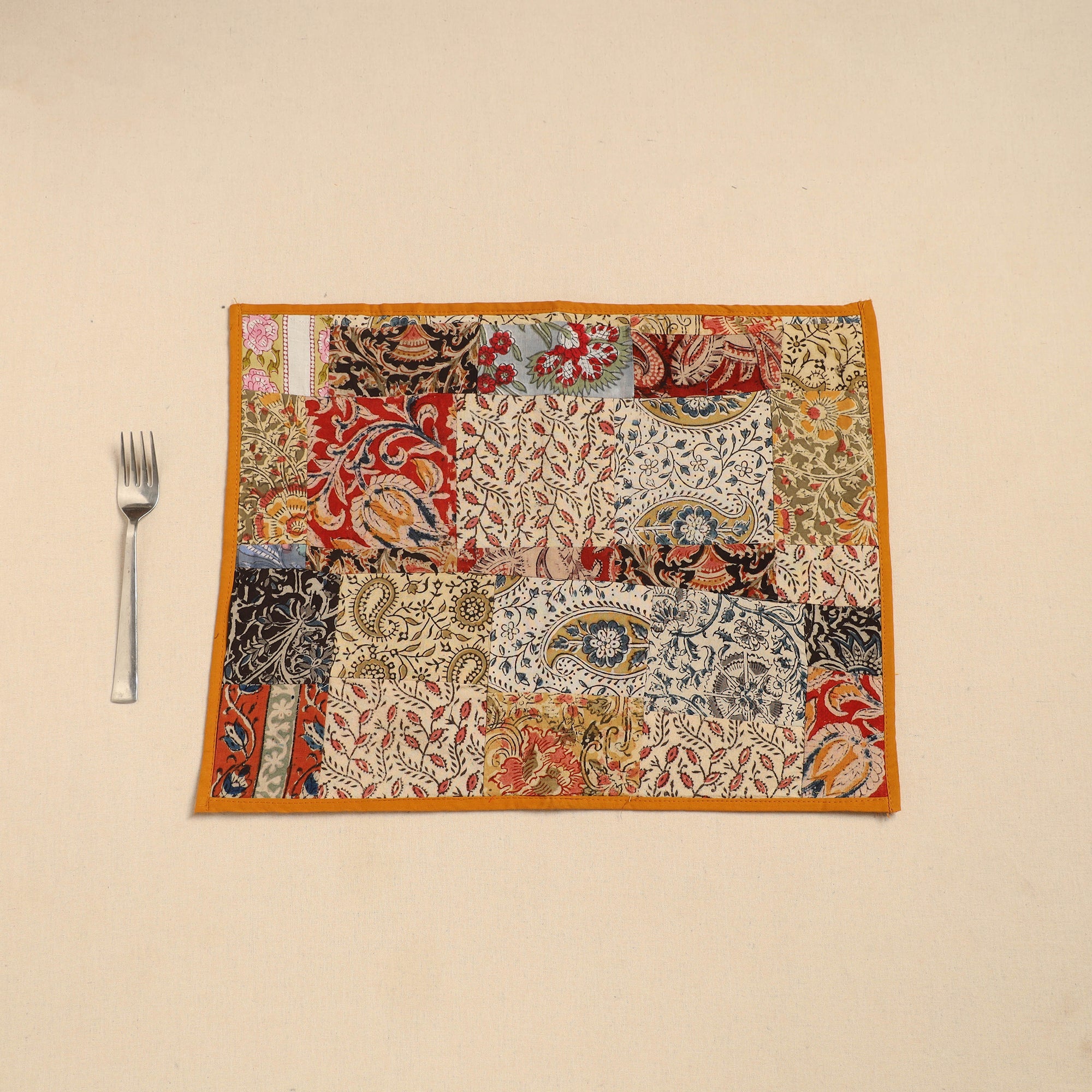 NOORI BAZAR Handcrafted Cotton Patchwork Table Mat 08 - view 2
