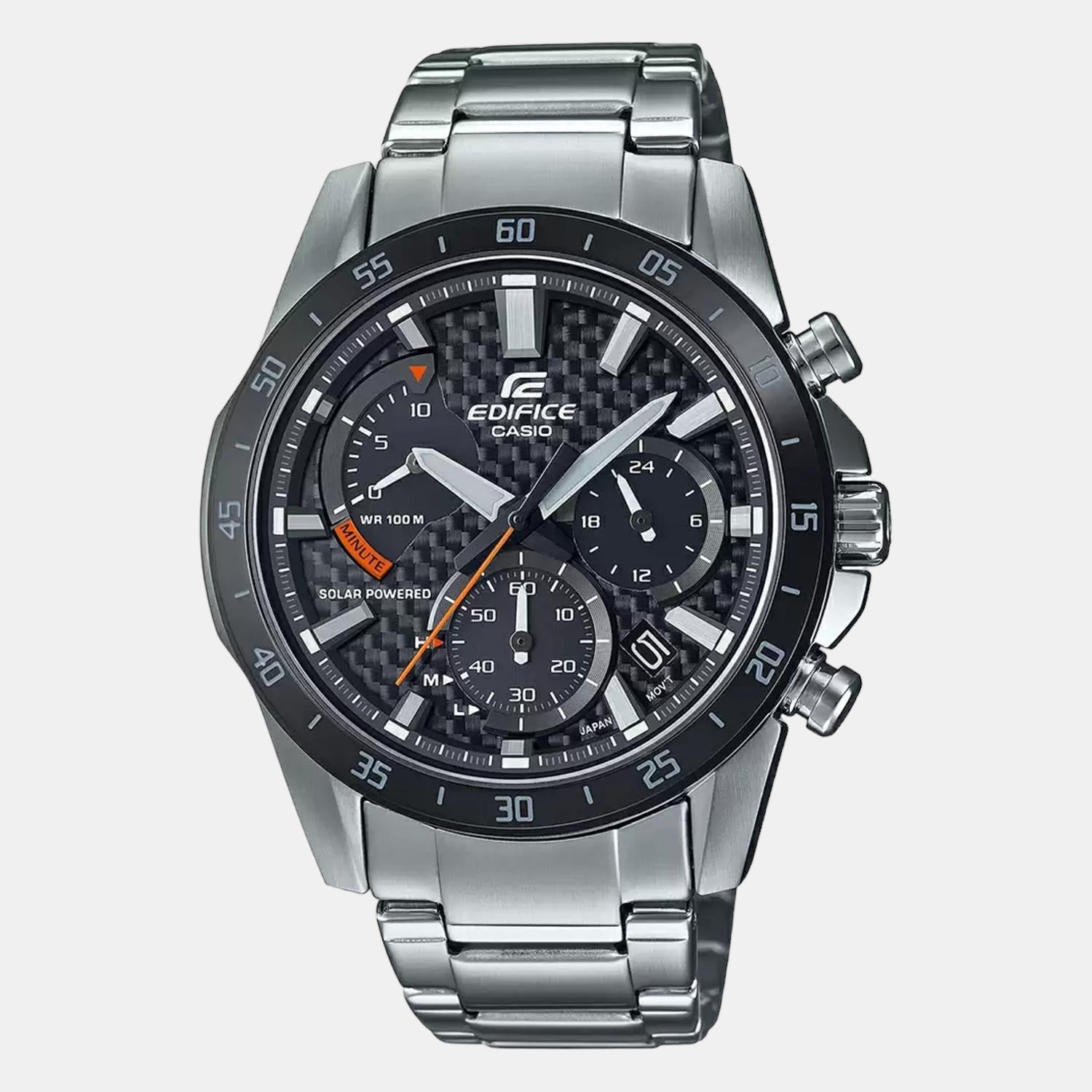 Casio Edifice Men Quartz Black Dial Chronograph Stainless Steel Watch EX533 - view 2