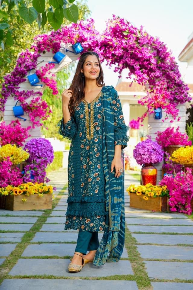 Idaho-o Rajeshree RAYON STRAIGHT SUIT SET - view 2