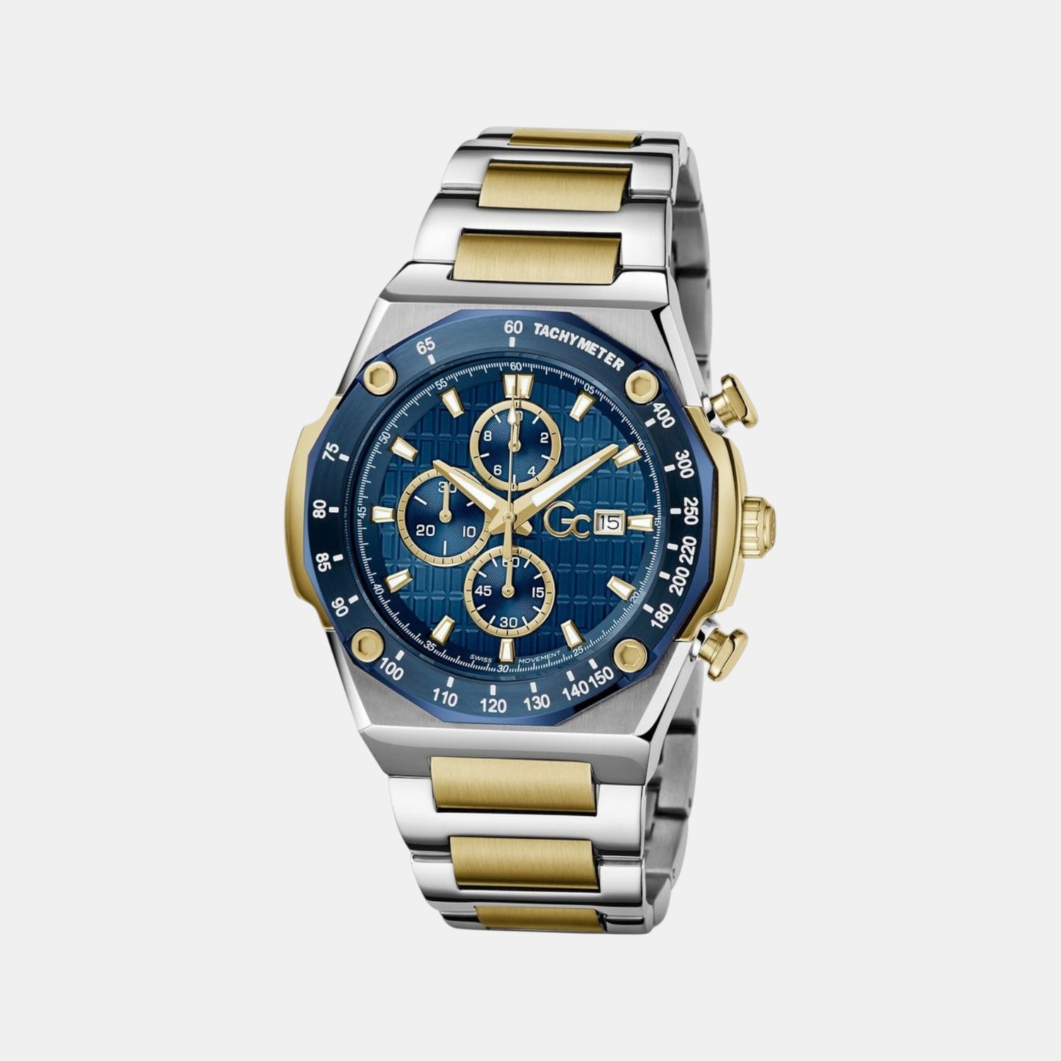 Gc Idolsport Men Quartz Blue Dial Chronograph Stainless Steel Watch Z68001G7 - view 2