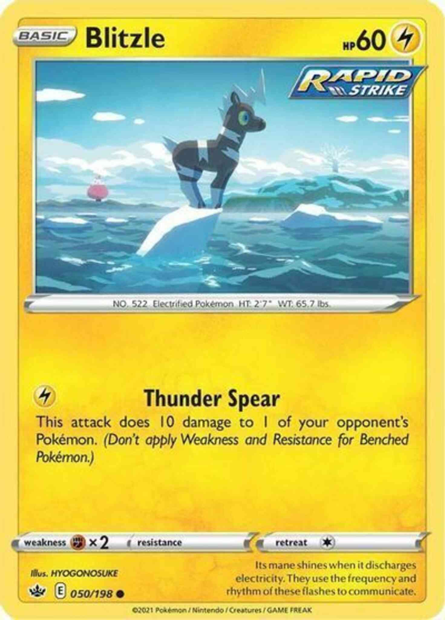 Common swsh6-050 reverse – Pokémon Blitzle - 050/198 - Common [swsh6-050] [Reverse Holo]