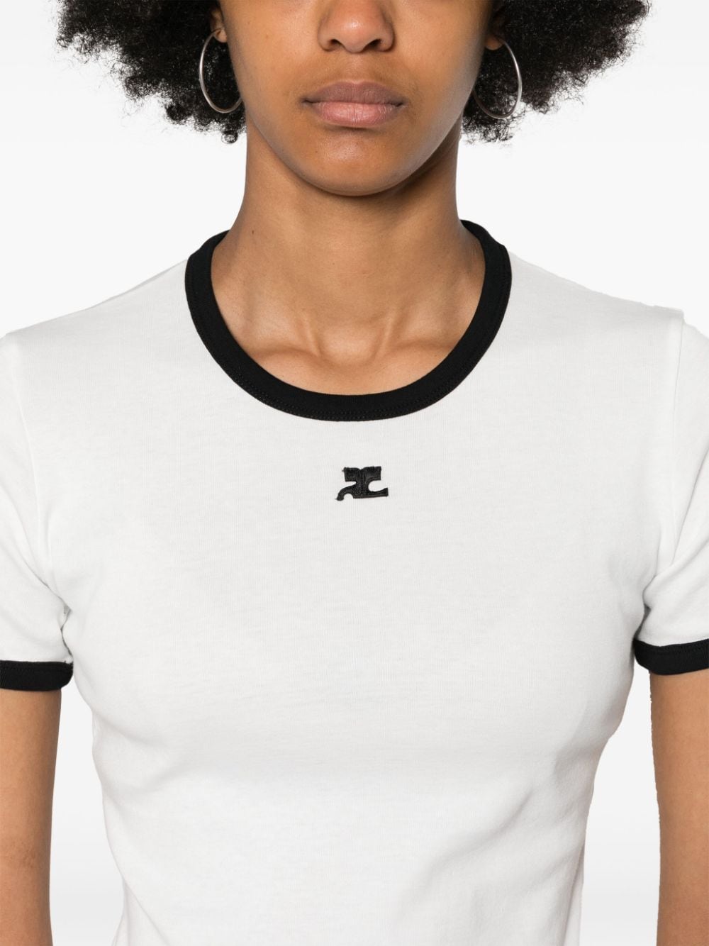 Courreges Pre Logo cotton t-shirt – 100% Cotton - view 4