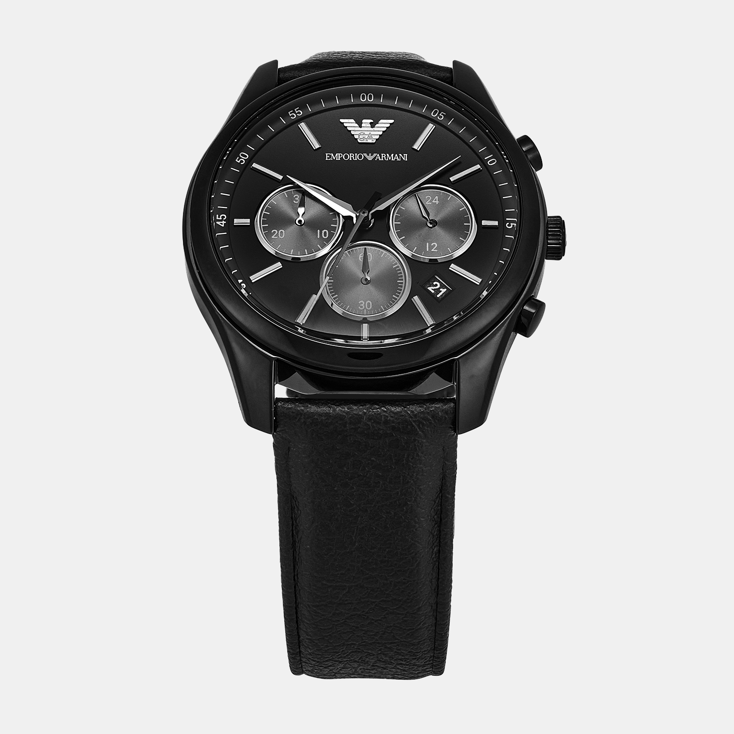 Emporio Armani Antonio Men Quartz Black Dial Chronograph Leather Watch AR11583 - view 2