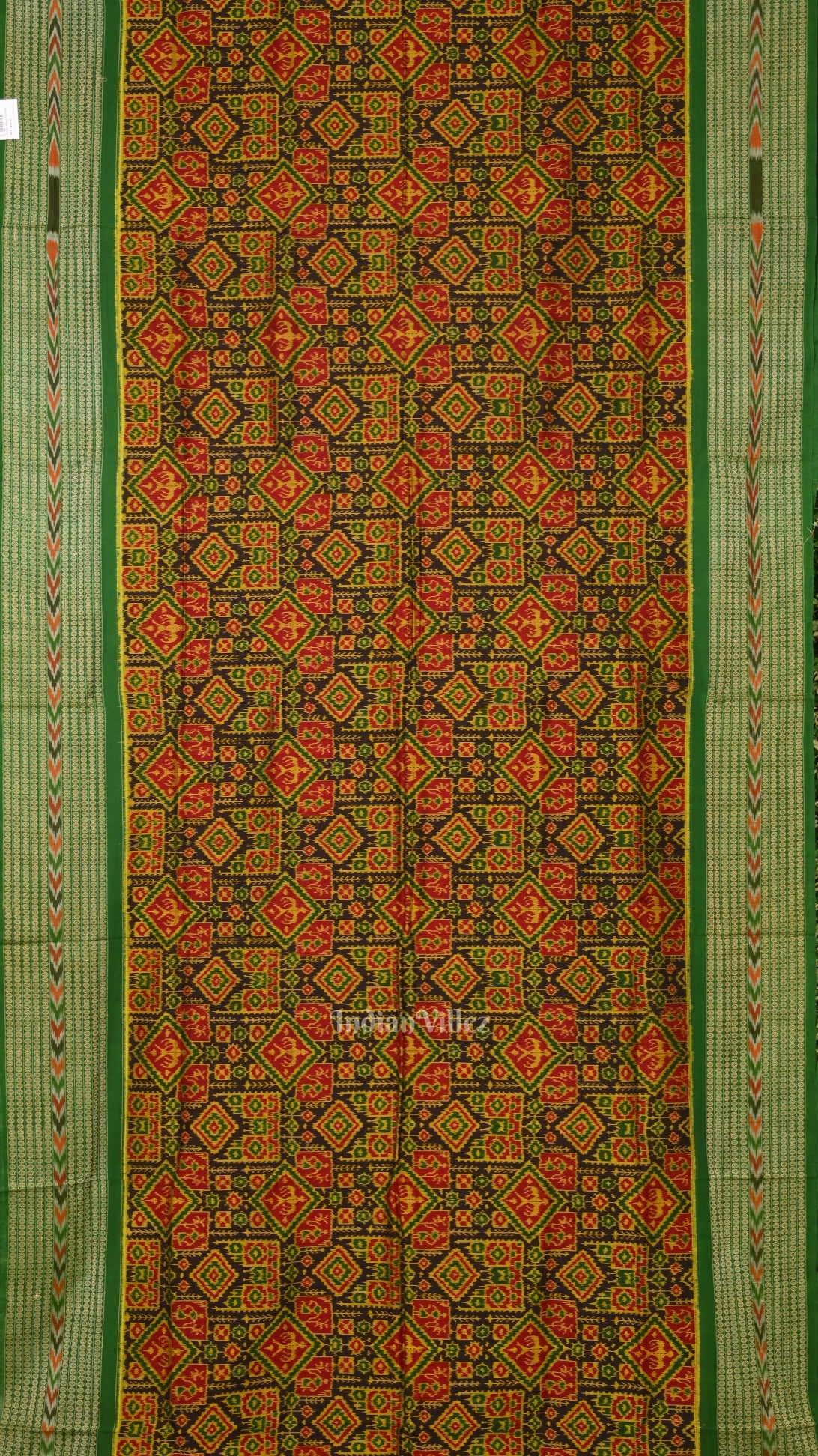 IndianVillèz Multi Color Tribal Motif Sambalpuri Cotton Saree - view 3
