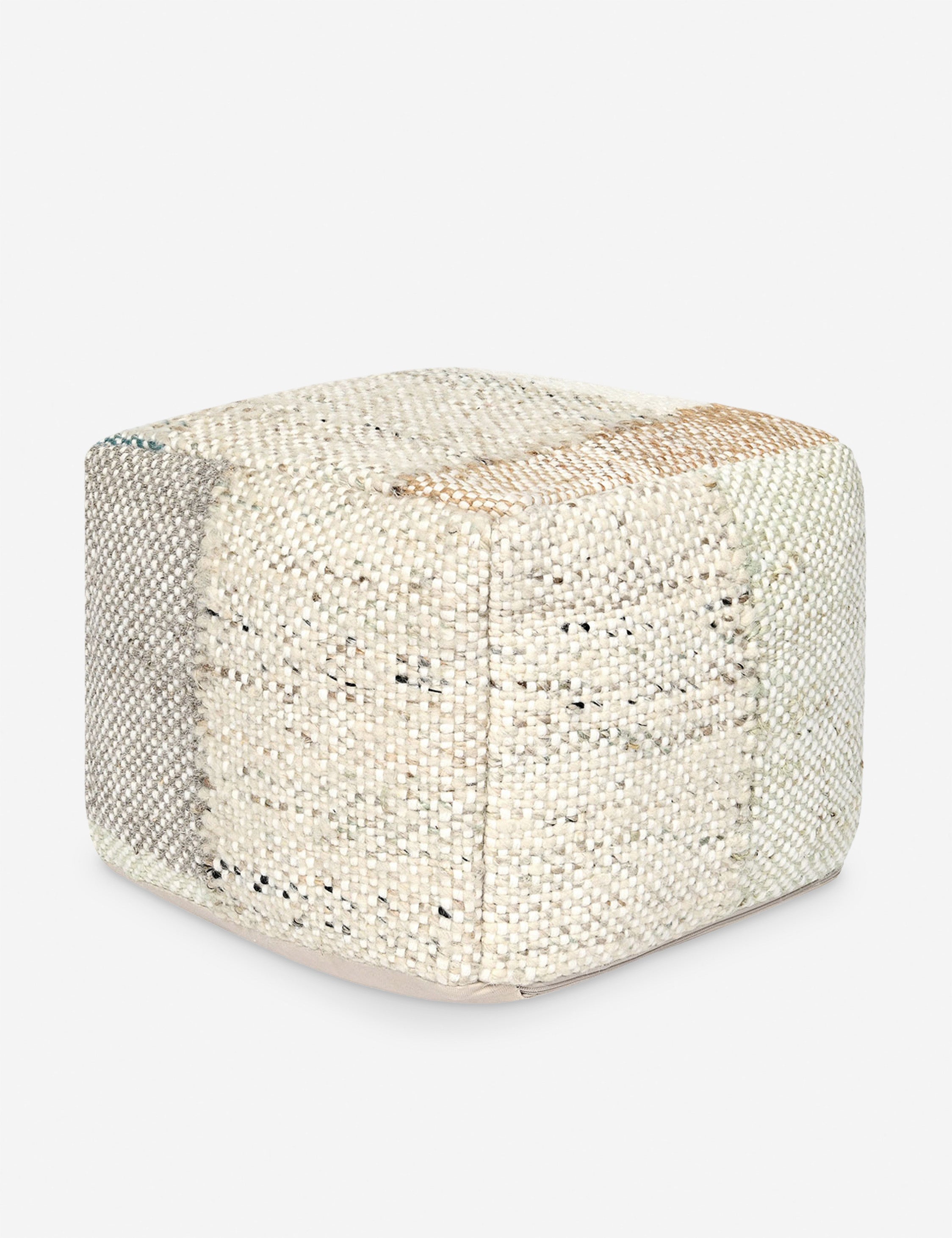 Lulu and Georgia Timbre Square Pouf – Natural