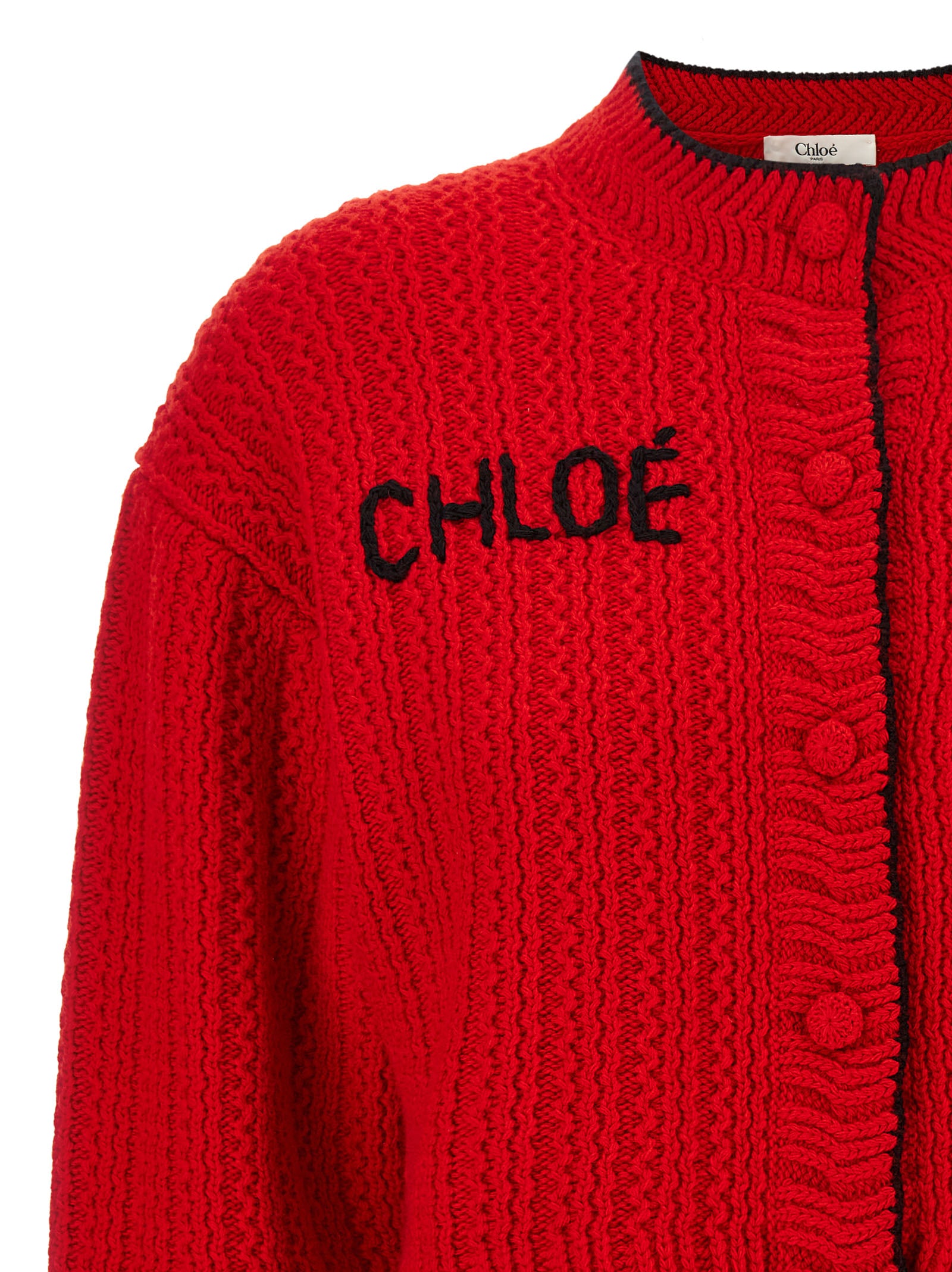 Chloé Embroidery Cardigan – 70% wool 30% cachemire - view 3