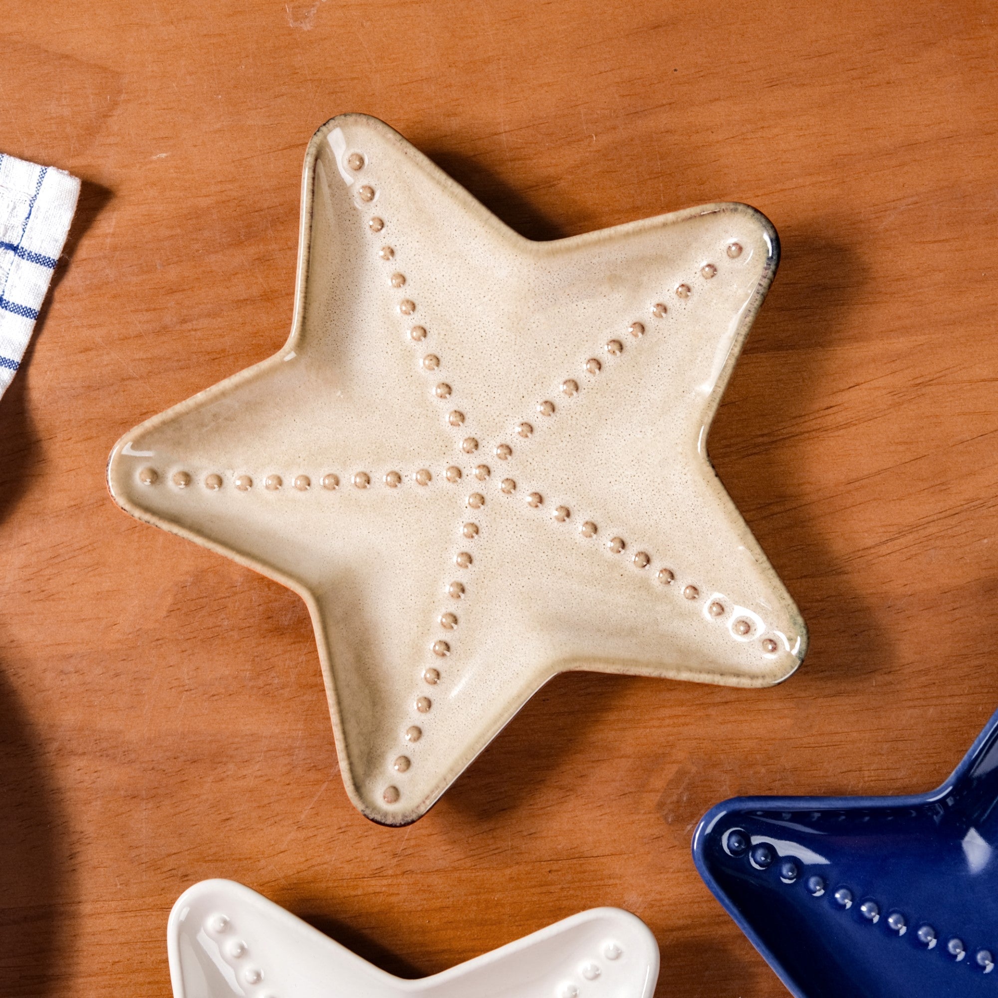Nestasia Star Fish Ceramic Snack Plate Set Of 3 - view 6