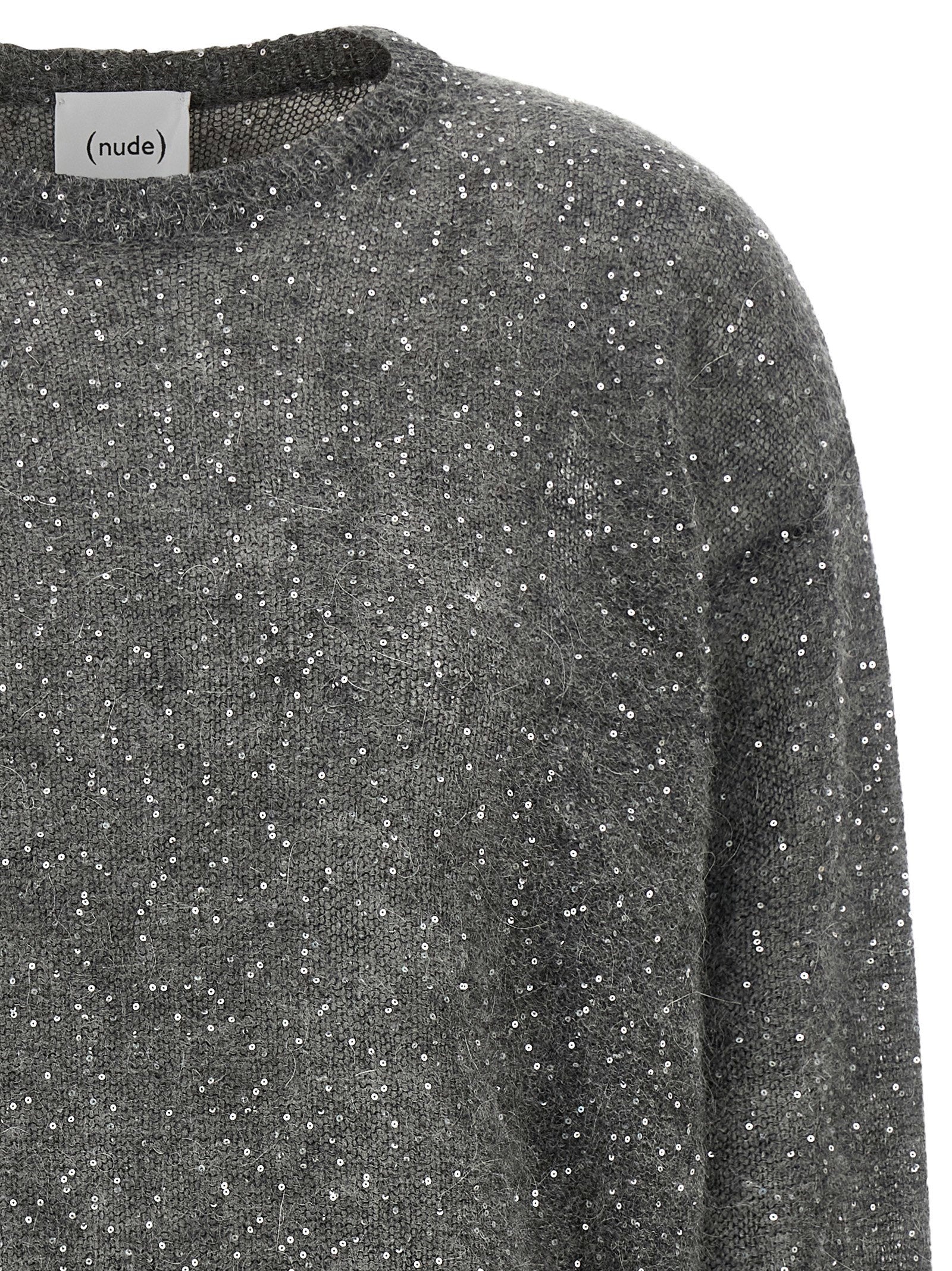 Nude Micro Sequin Sweater - view 3