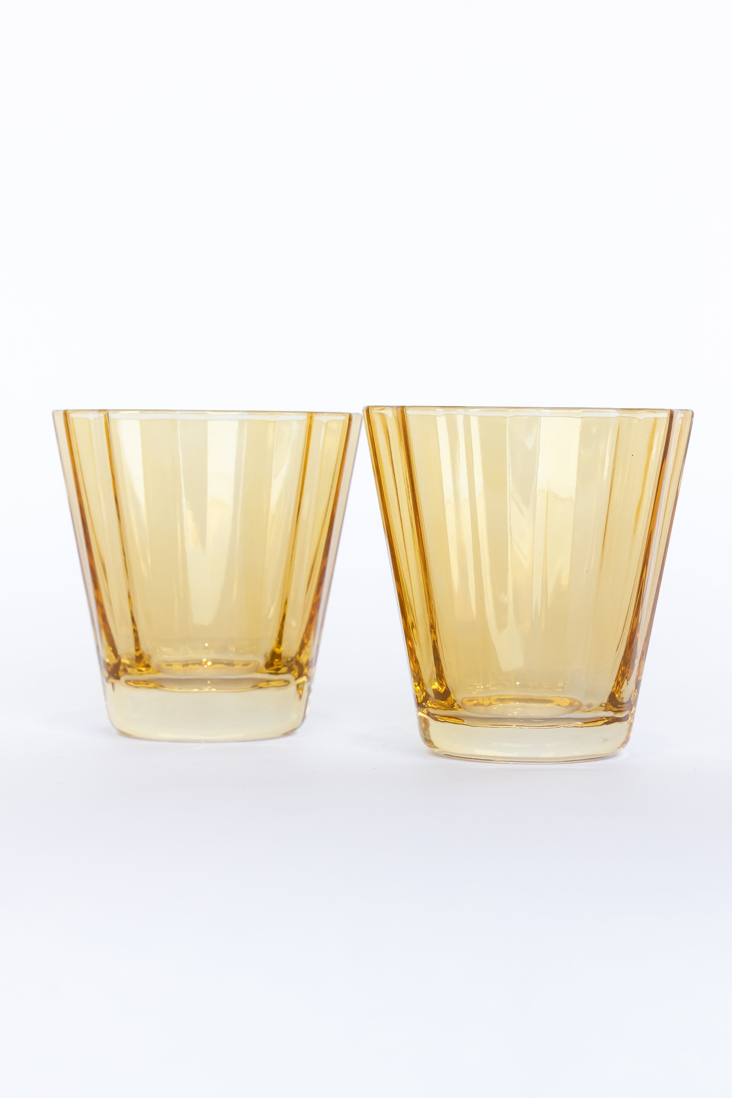 Estelle Colored Glass Estelle Colored Sunday Low Balls - Set of 2 {Yellow}