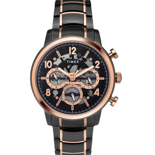 Timex E Class Men Black Round Dial Analog Watch 44mm TWEG20206