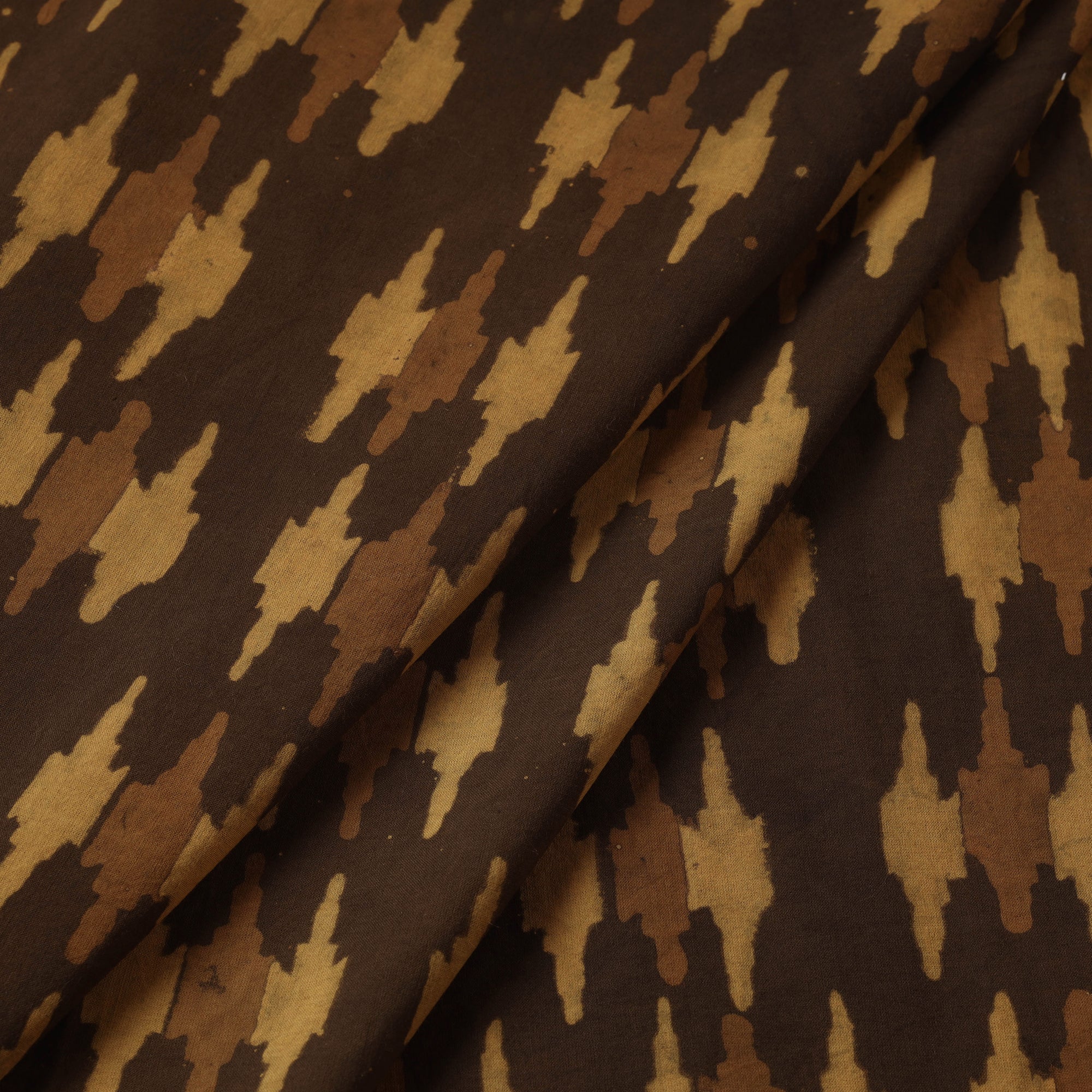 HAVELI CHRONICLES Brown - Akola Hand Block Printed Cotton Fabric - view 2