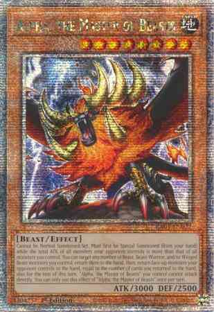 Alpha the master – Yu-Gi-Oh! Alpha, the Master of Beasts - RA01-EN022 - Quarter Century Secret Rare - 1st Edition