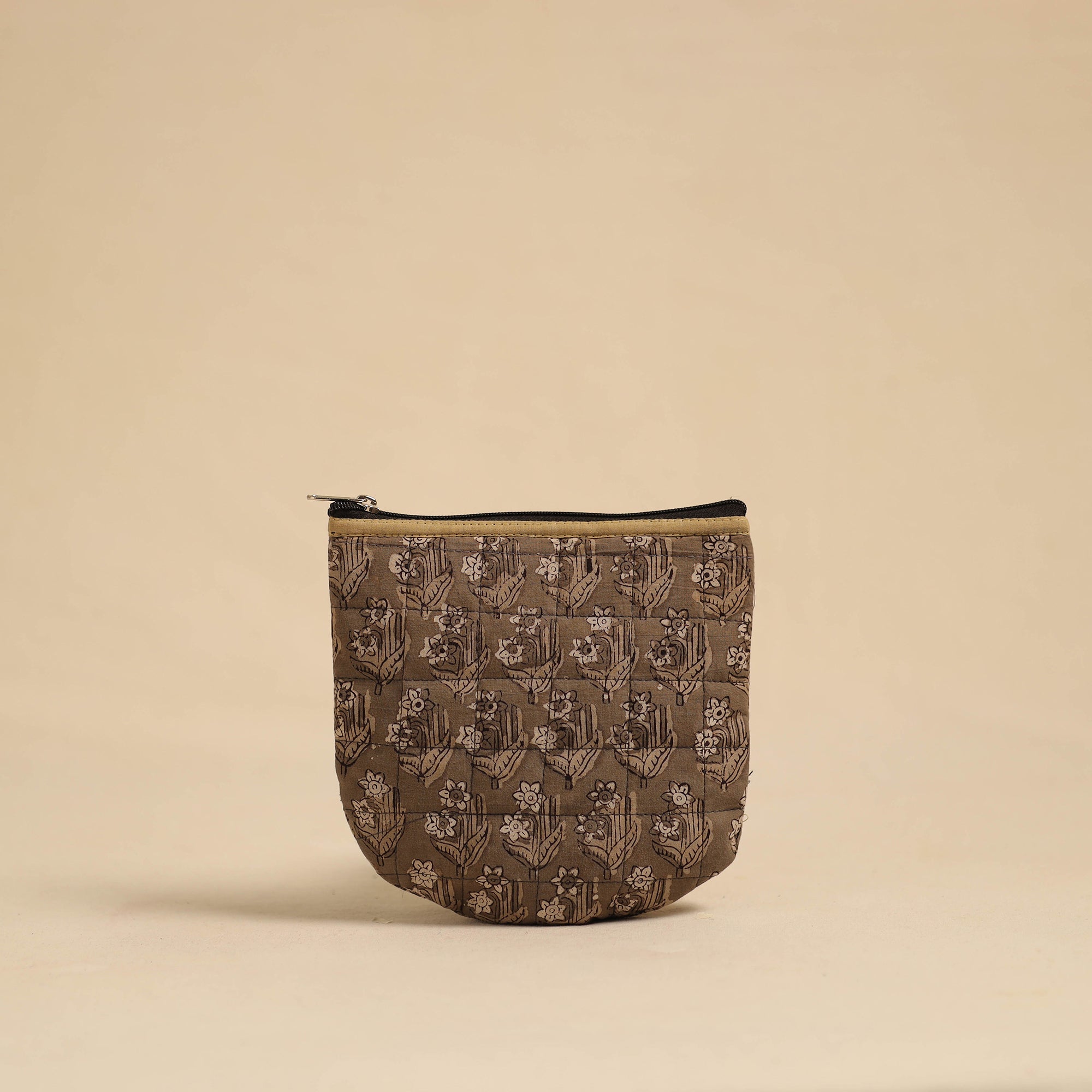 NOORI BAZAR Brown - Handmade Quilted Cotton Utility Pouch 14