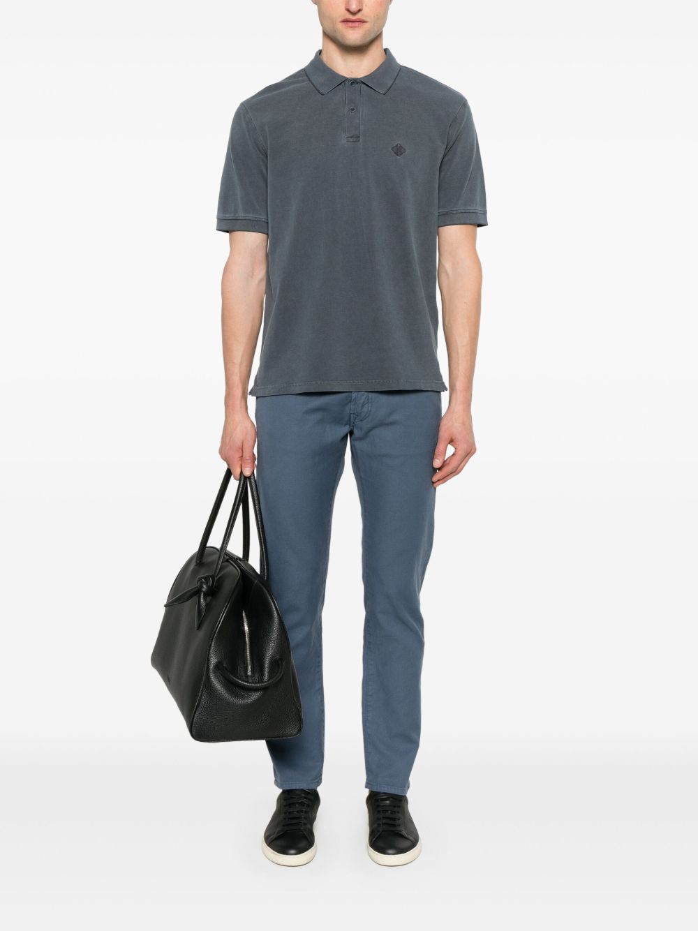 Herno Logo cotton polo shirt – Cotton 100% - view 4