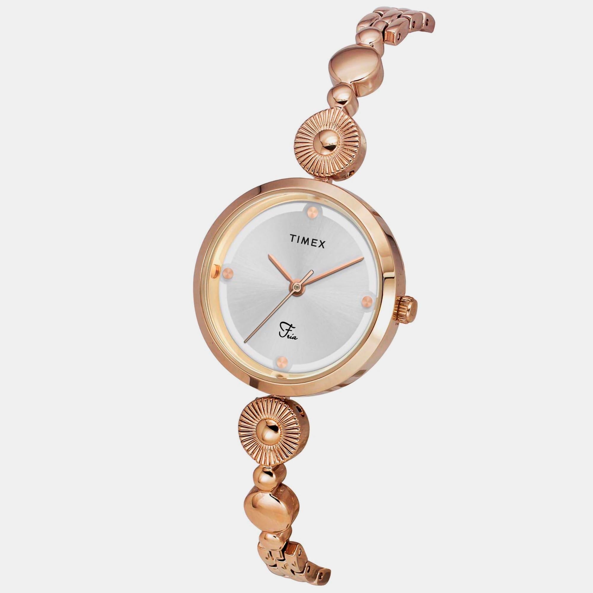Timex Fria Women Quartz Silver Dial Analog Brass Watch TWEL18202 - view 4
