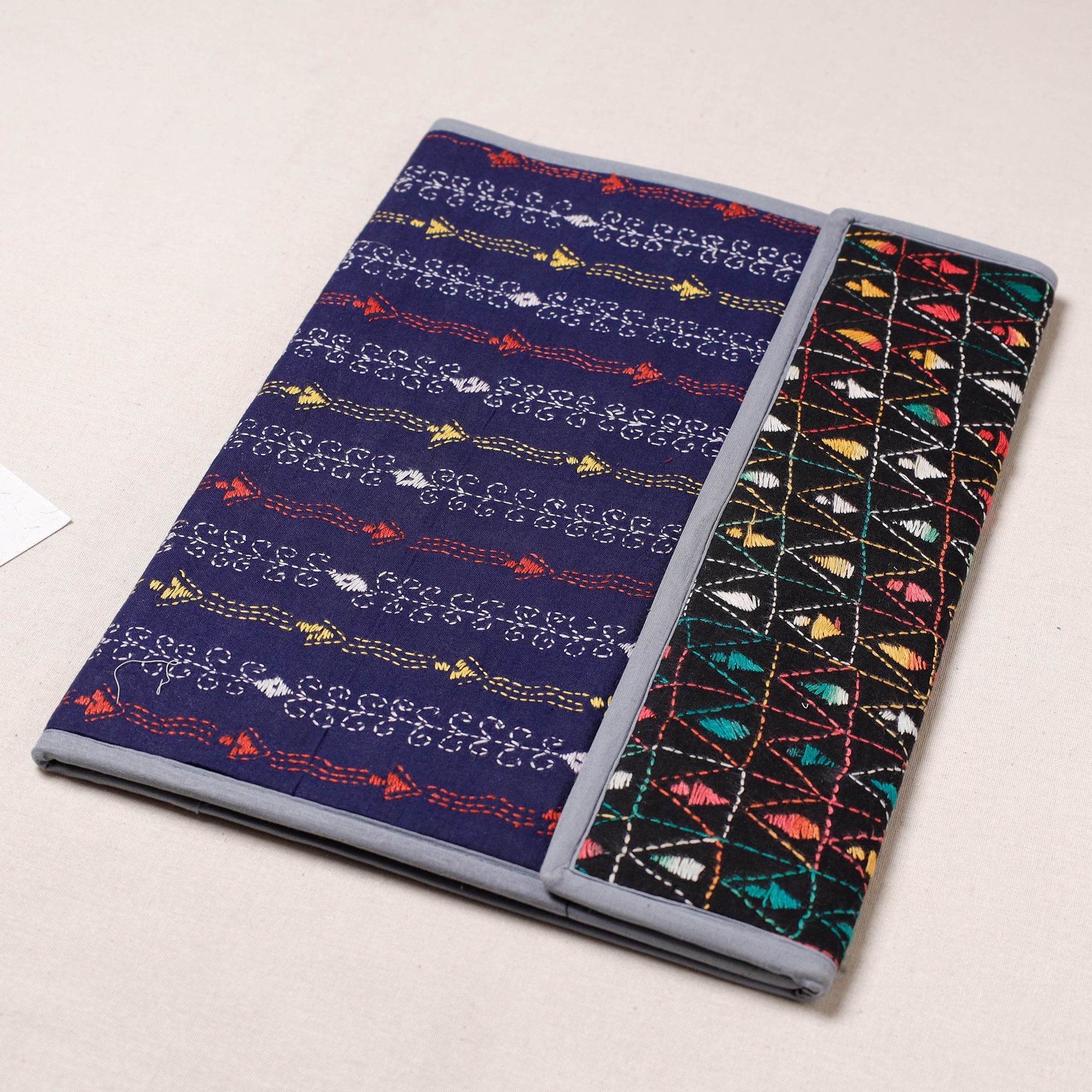ASALKAAR Bengal Kantha Work Handcrafted File Folder - view 2