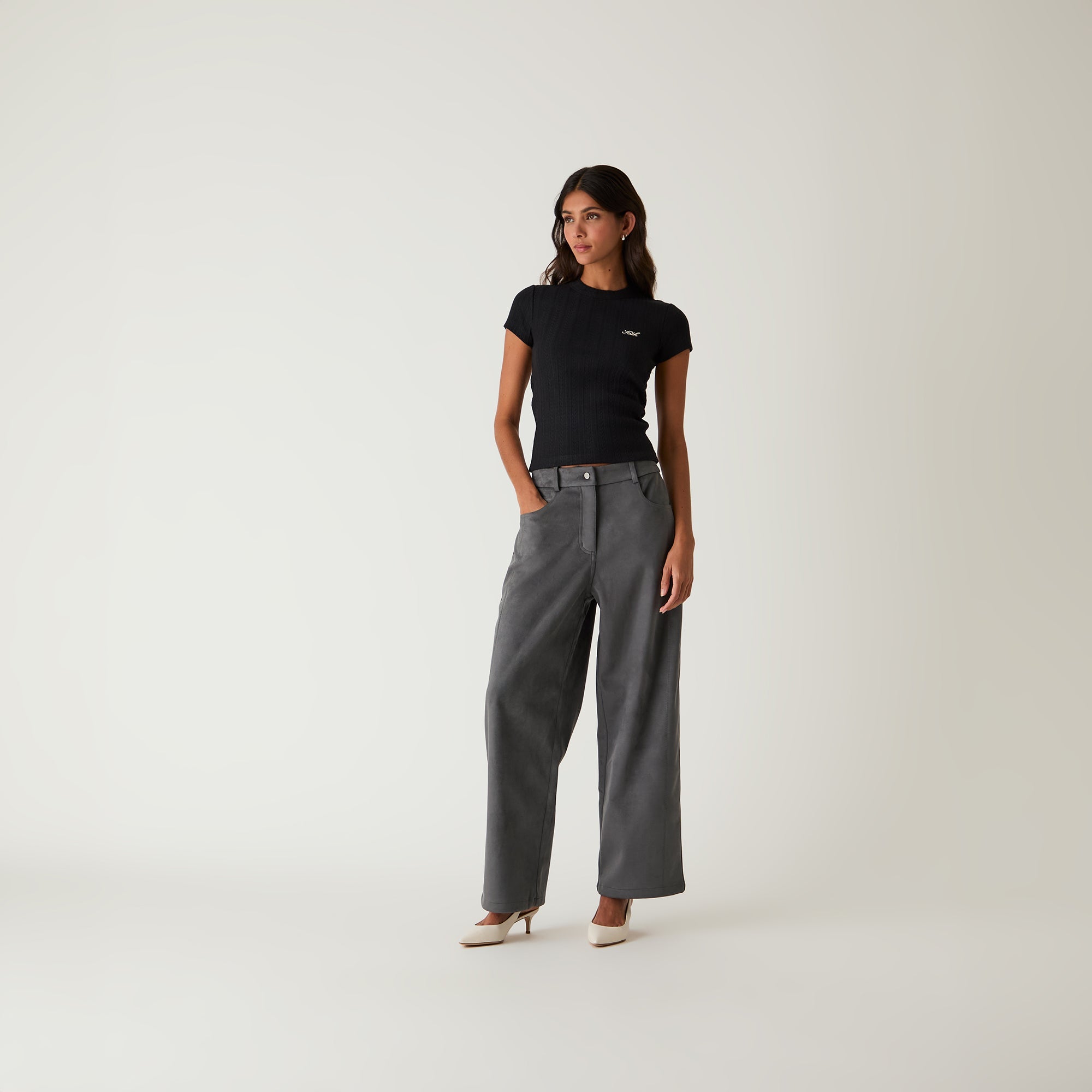 Kith Women Miren Microsuede Five Pocket Pant - Asteroid - view 2